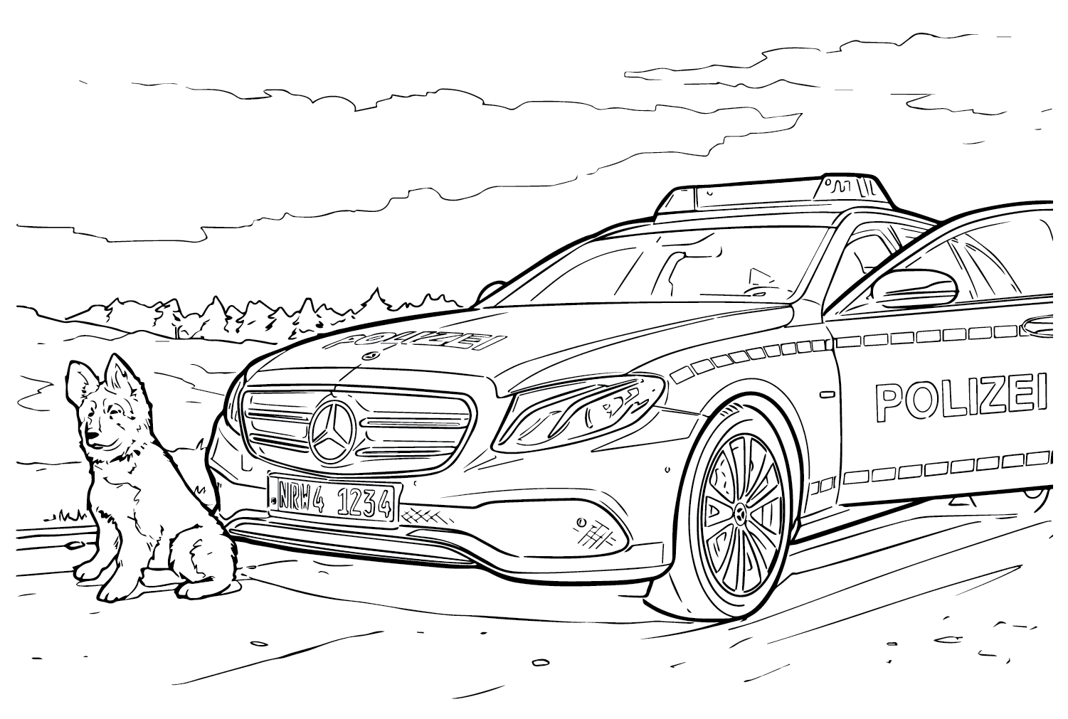 Mercedes-Benz Coloring Page to Print from Mercedes-Benz