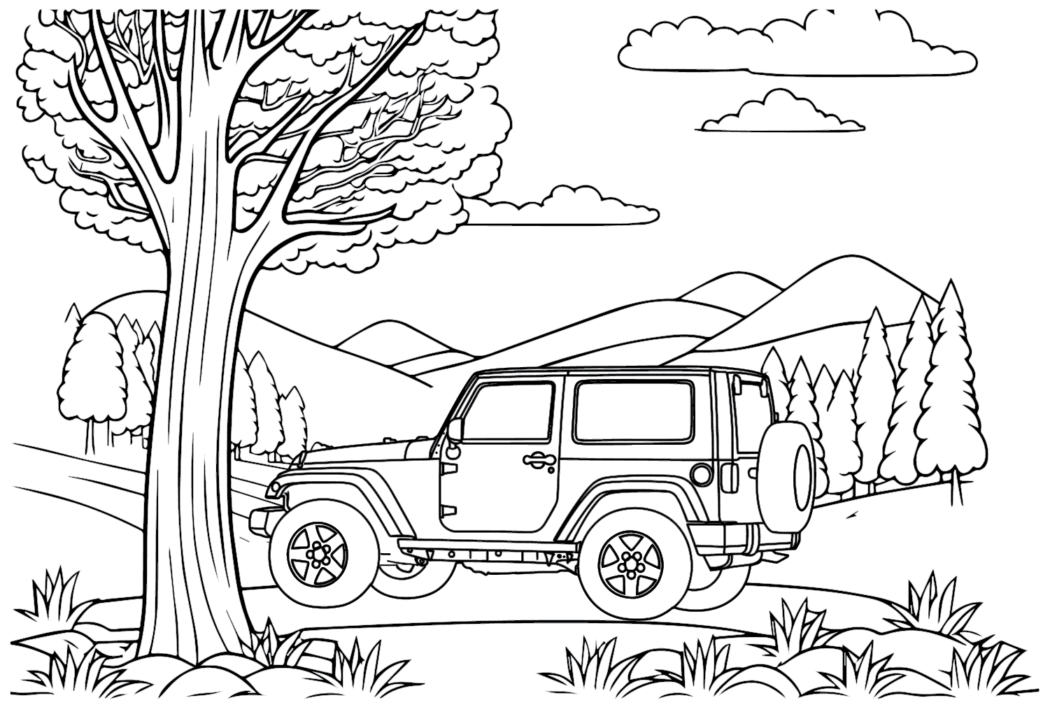 Mercedes-Benz G-Class Coloring Page from Mercedes-Benz