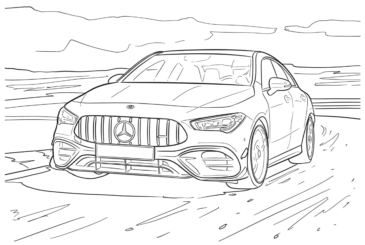 Mercedes-Benz GLE Coupe Coloring Page - Free Printable Coloring Pages