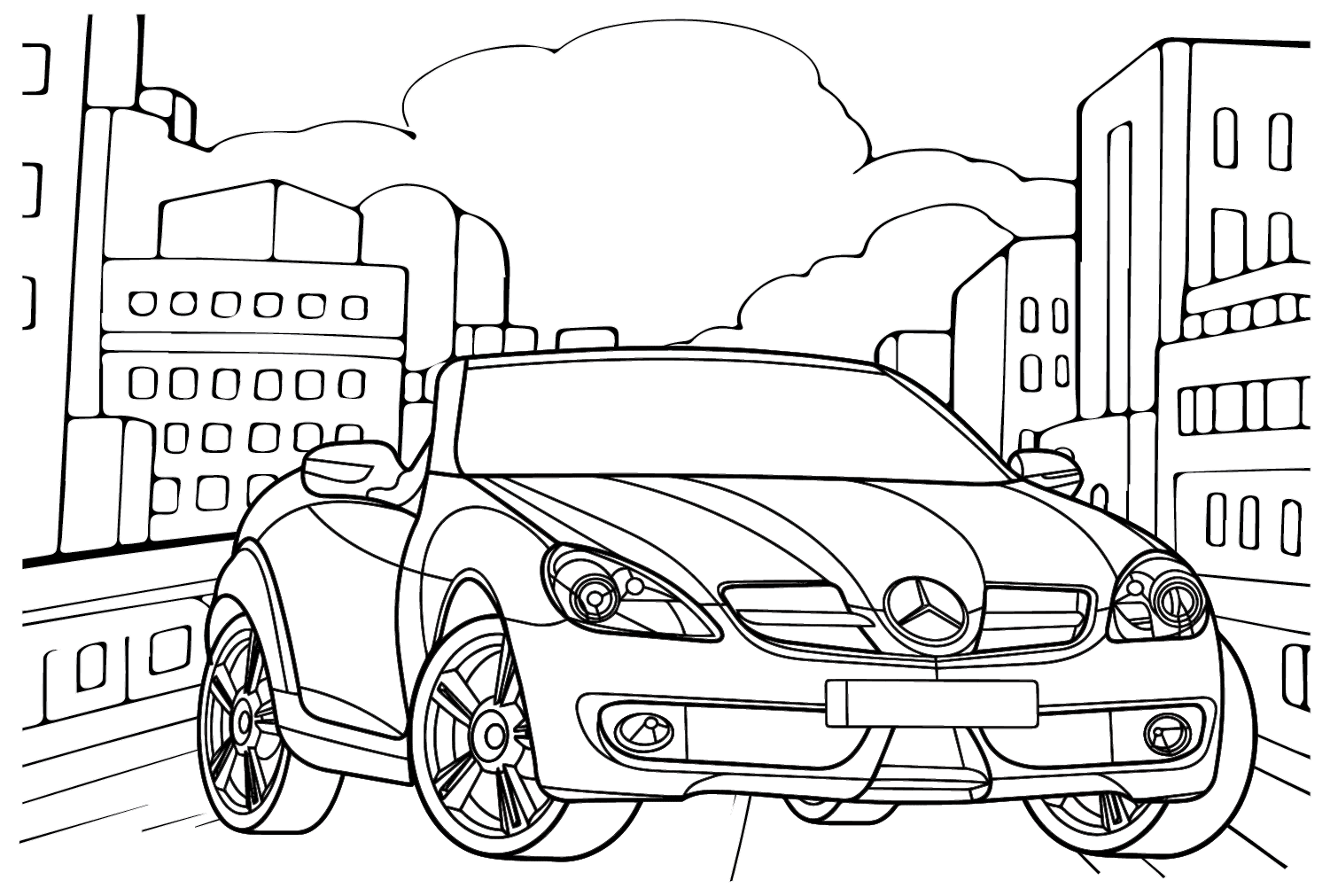 Página para colorir Mercedes-Benz Classe SLK da Mercedes-Benz