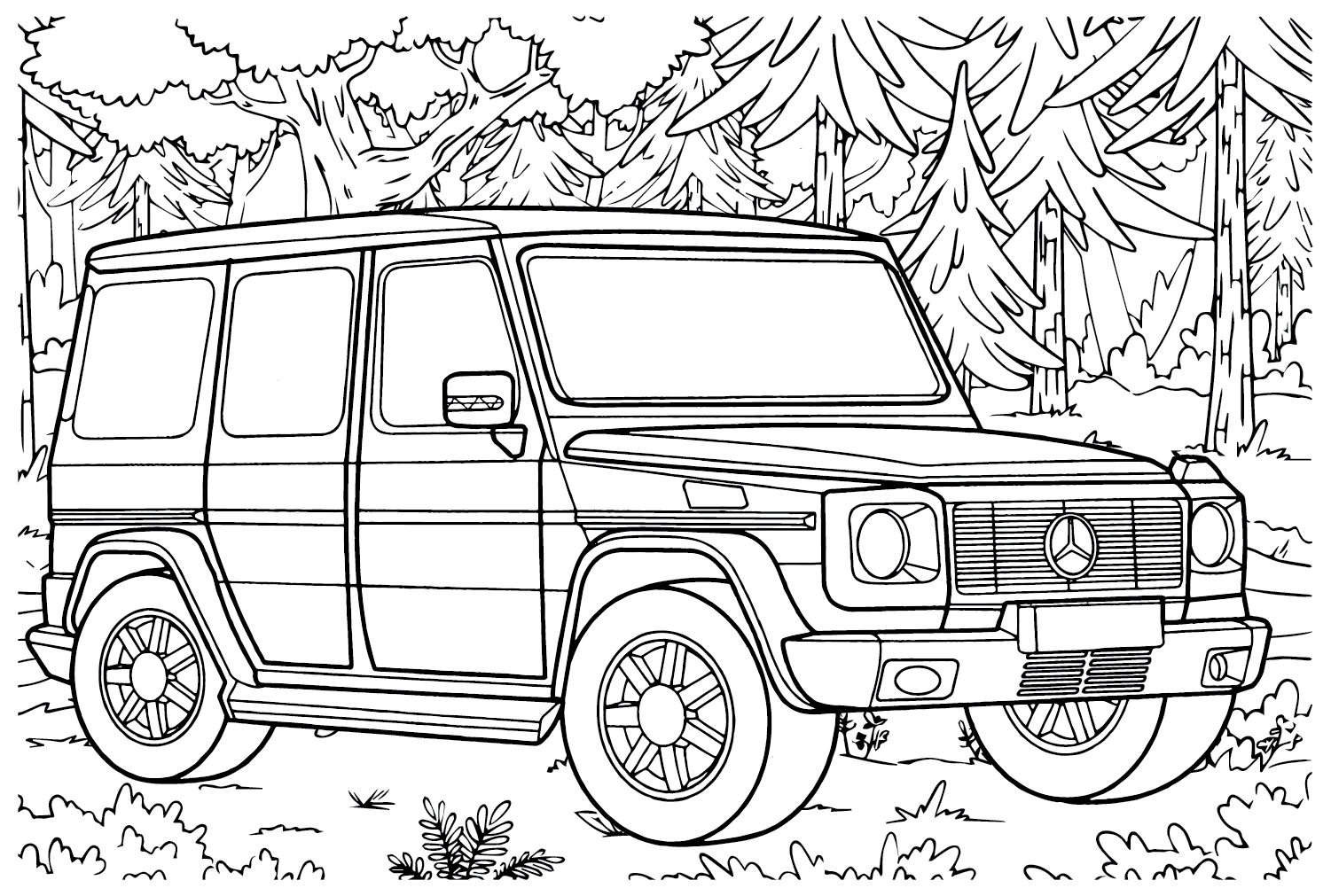Mercedes Gelendvagen Coloring Page from Mercedes-Benz