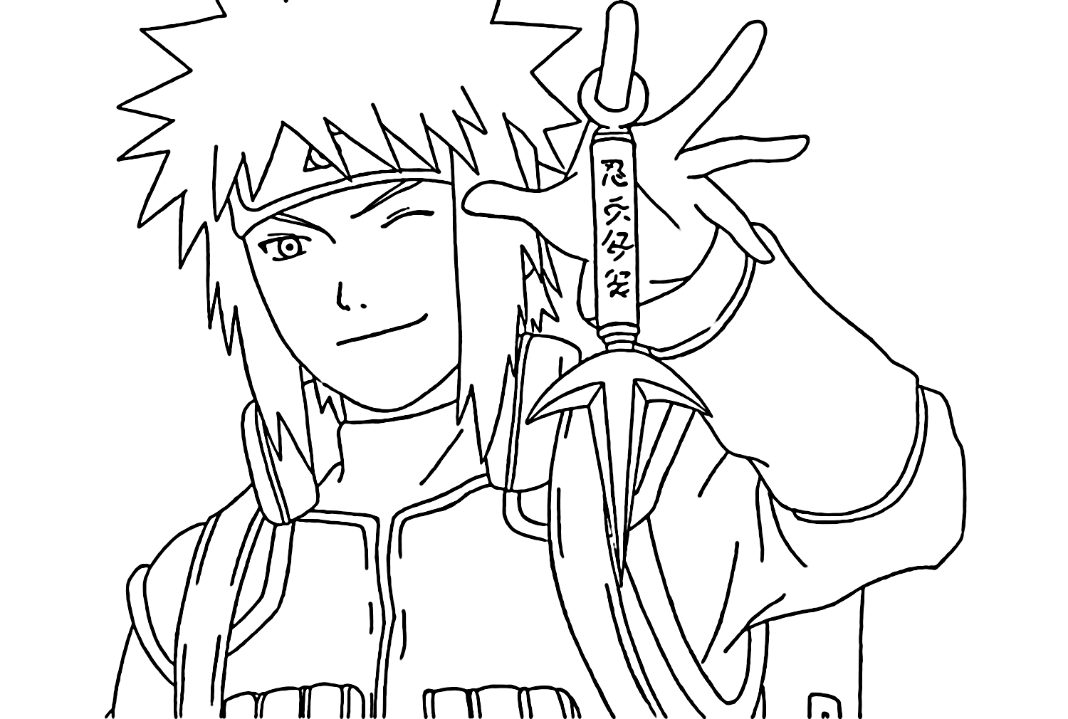 Desenho do Minato para colorir