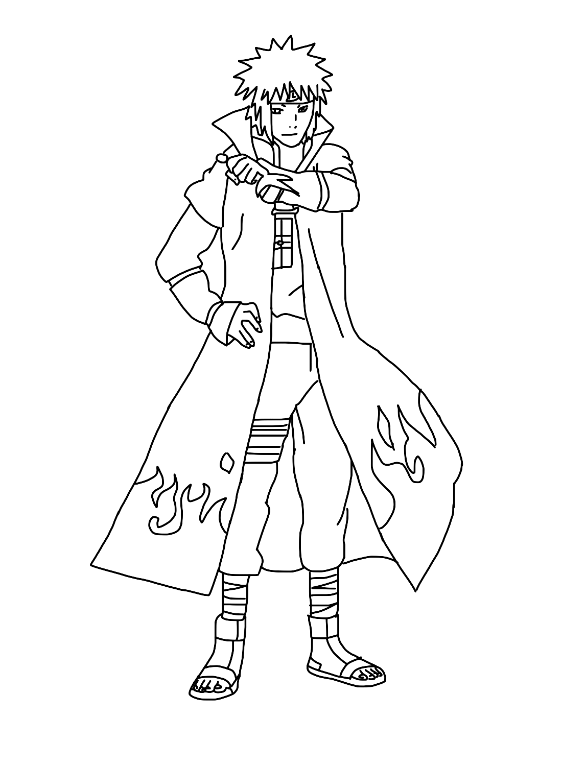 Minato para colorir Naruto - Desenhos para colorir grátis para