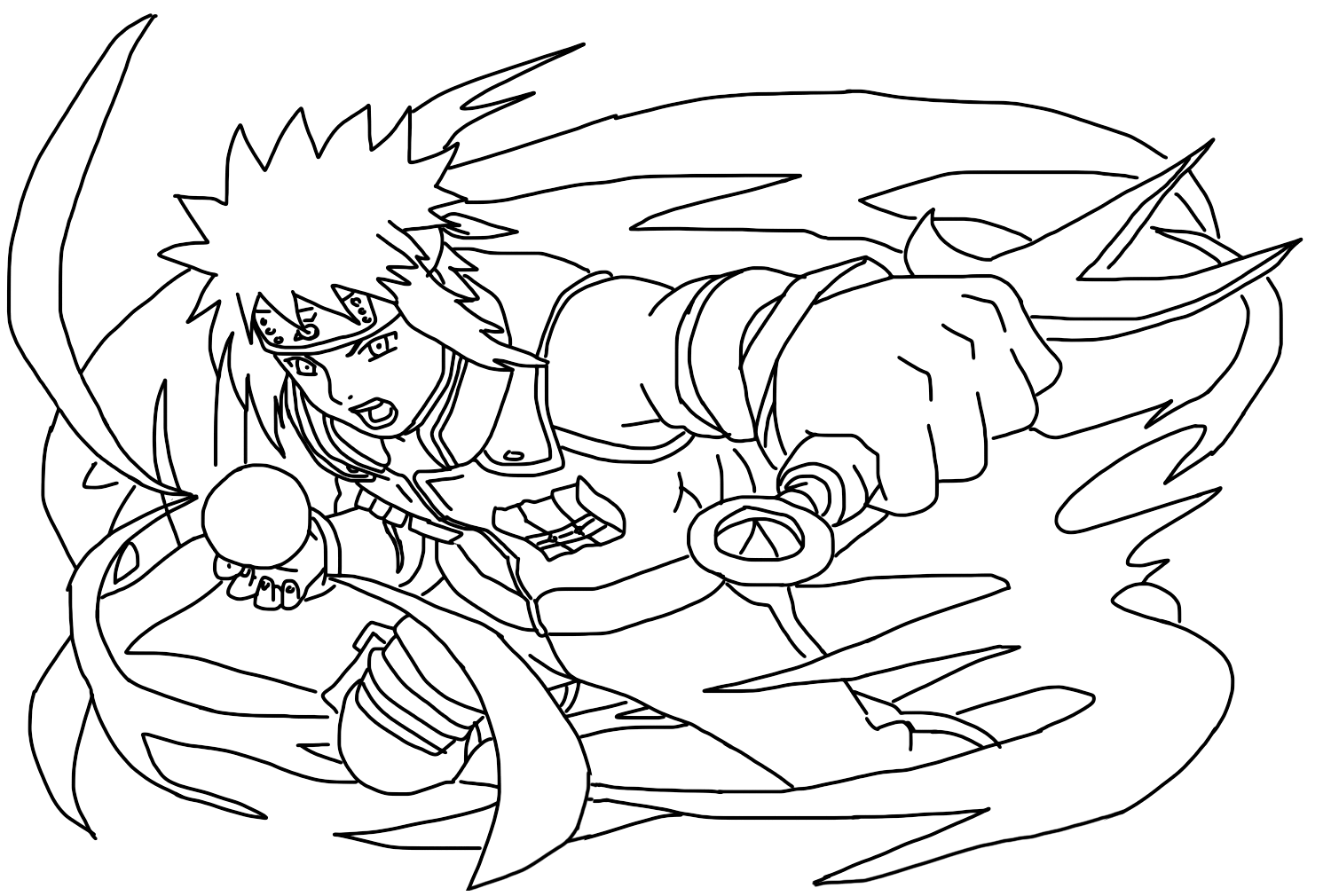 Minato Namikaze Naruto Coloring Page