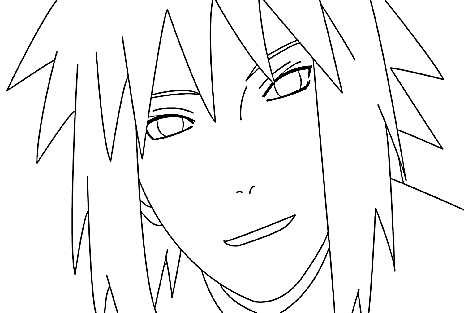 Minato Namikaze Picture to Color - Free Printable Coloring Pages