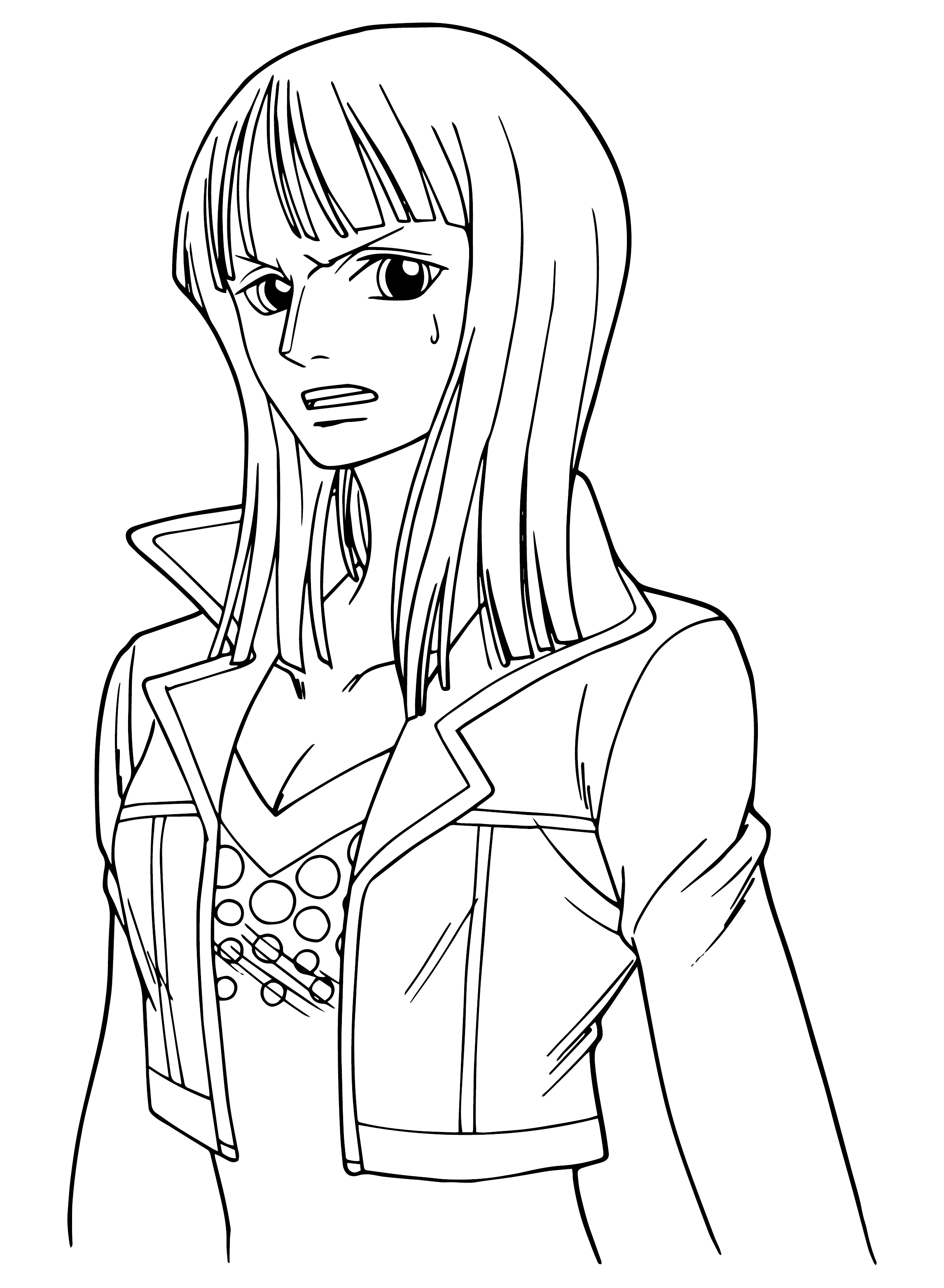 Coloriage Nico Robin de One Piece gratuit à imprimer