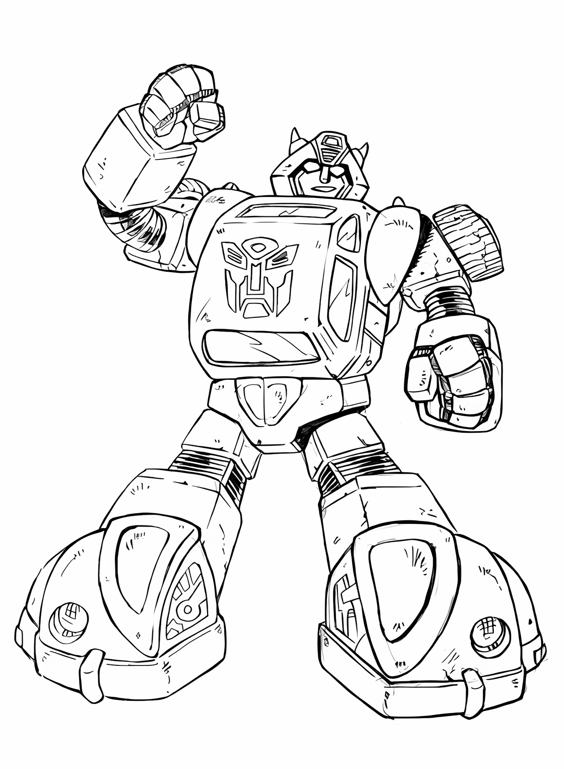 Old Cartoon Bumblebee Coloring Page