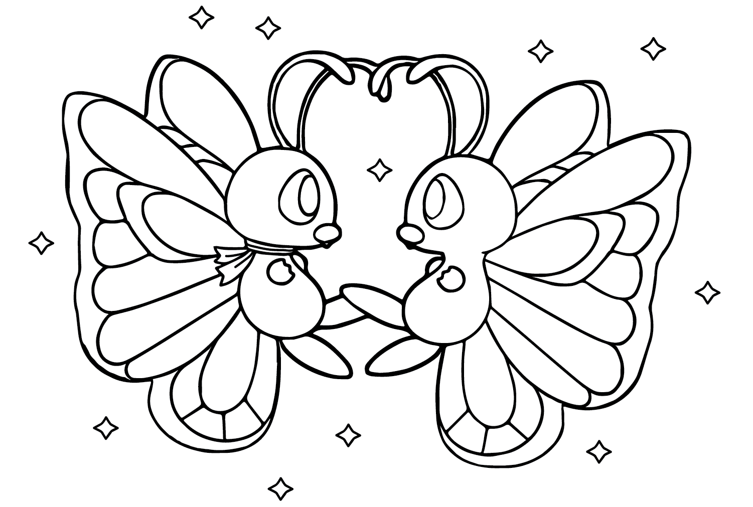 Pokemon Butterfree Coloring Page from Butterfree
