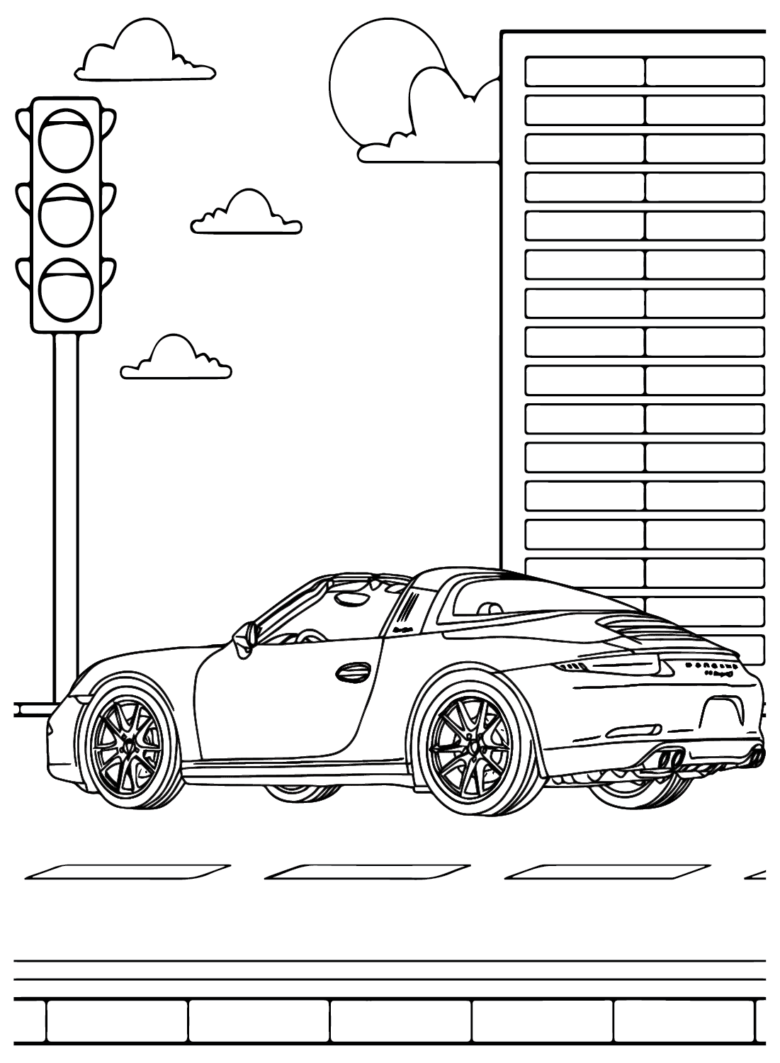 Раскраска Porsche 911 (991) Targa 4S 3.8 от Porsche