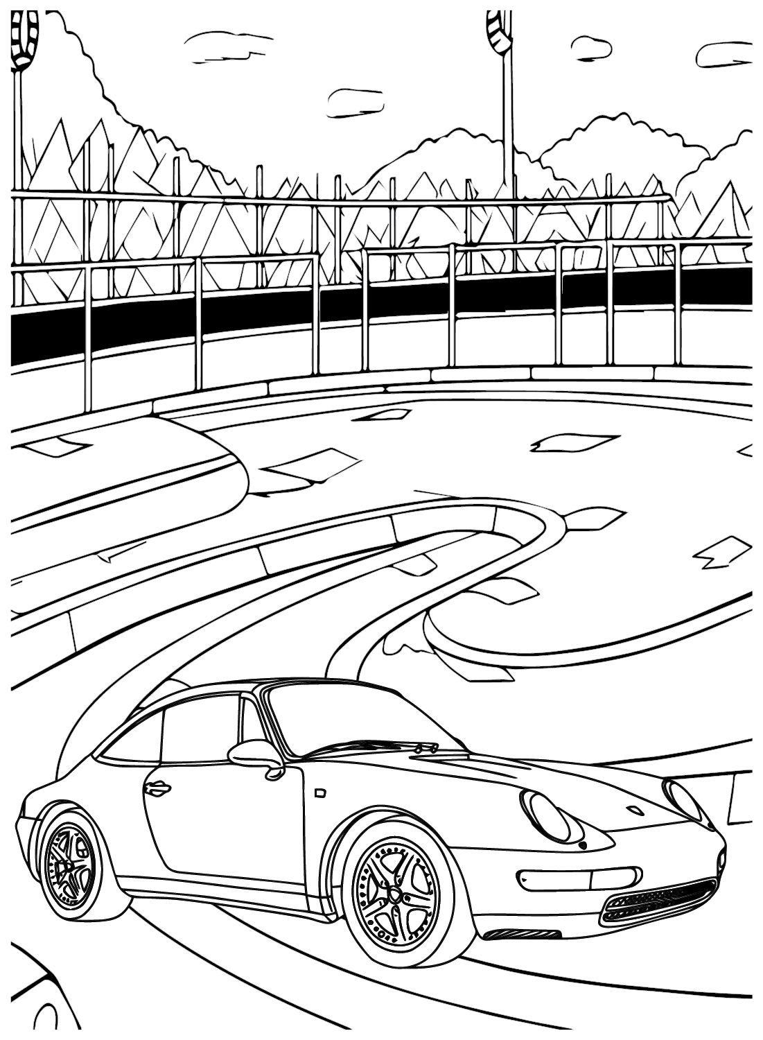 Раскраска Porsche 911 Targa от Porsche