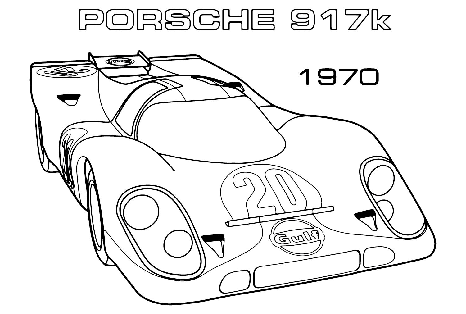 Раскраска Porsche 917K от Porsche