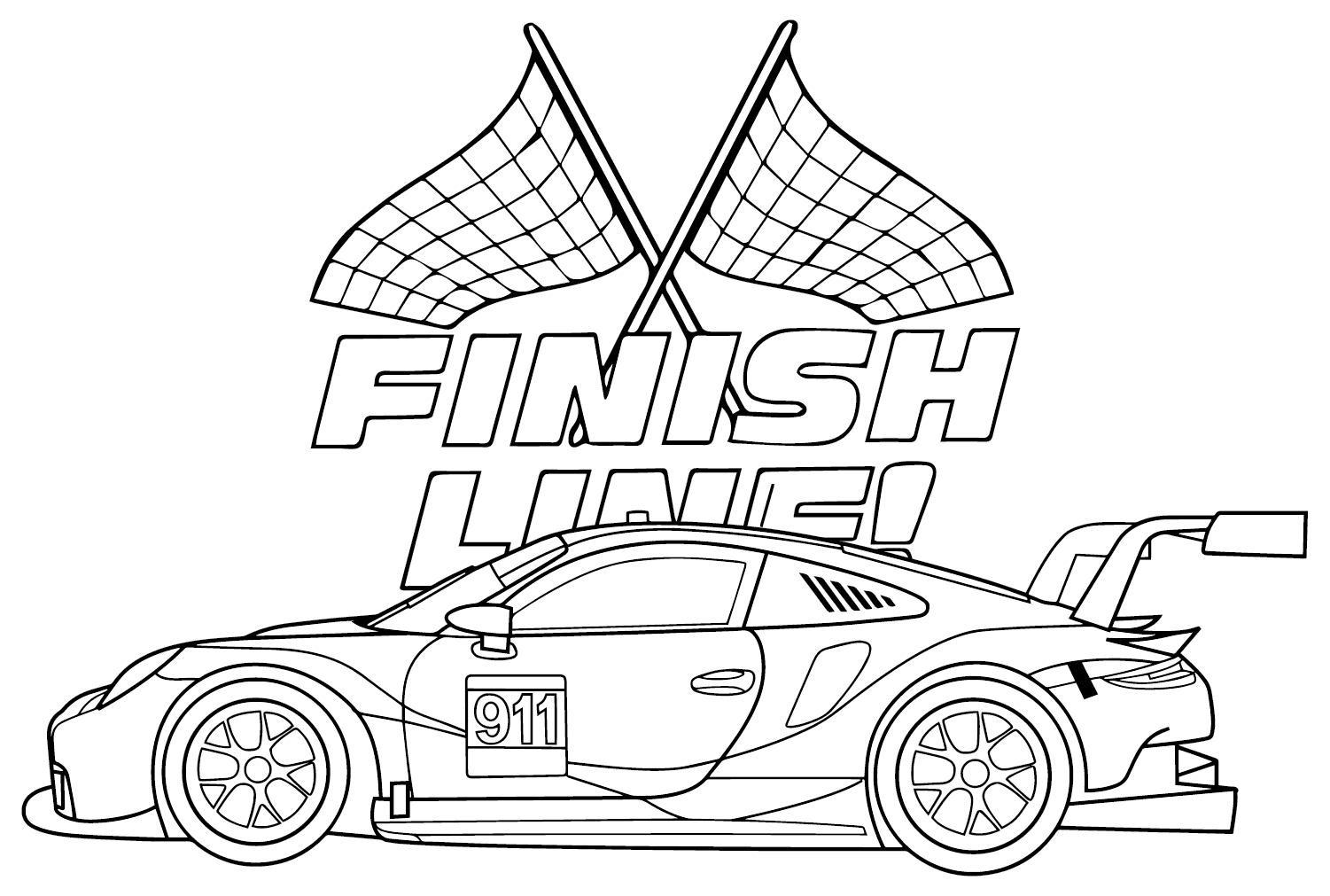 Porsche Coloring Page PNG from Porsche