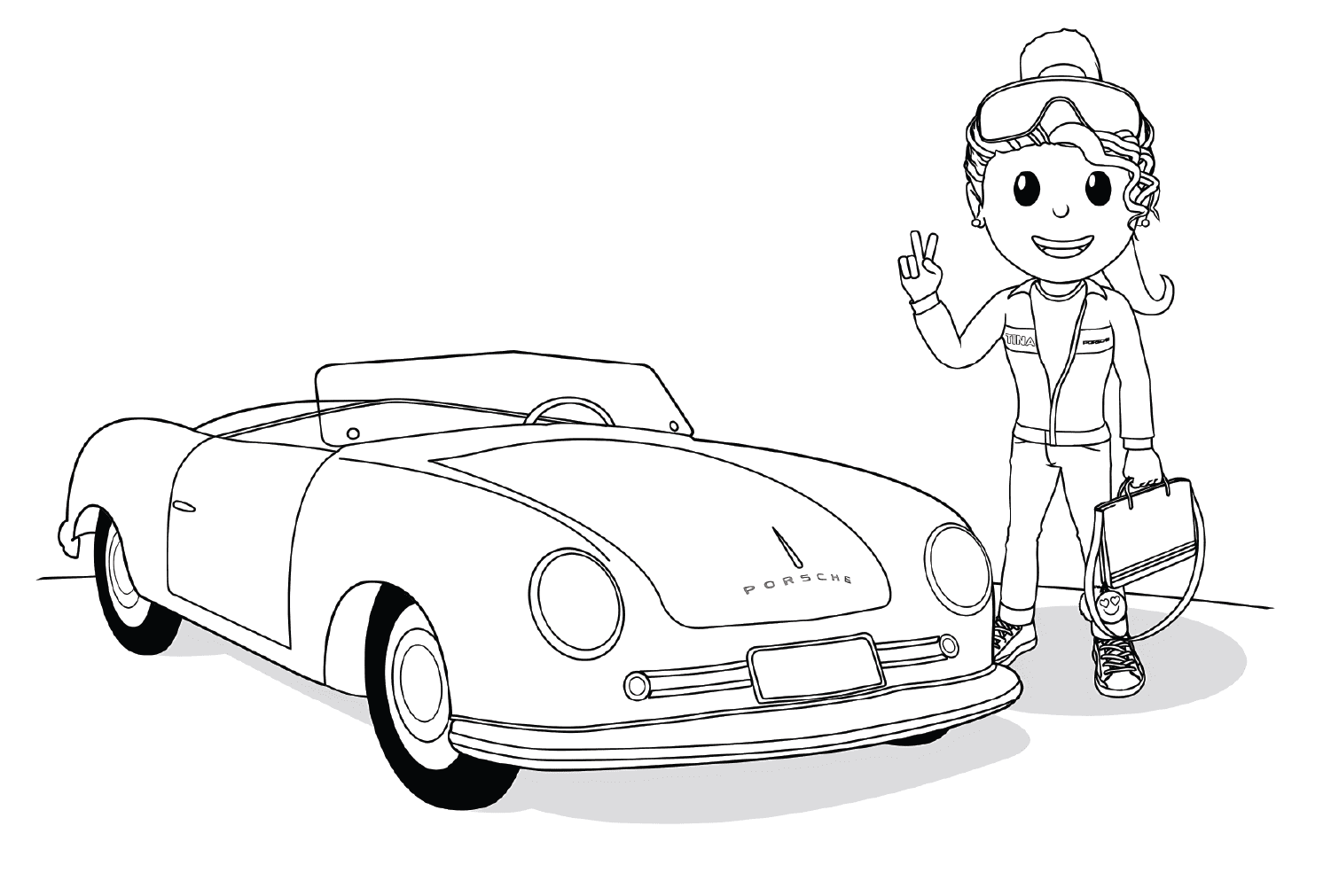 Porsche Coloring Page for Adults from Porsche