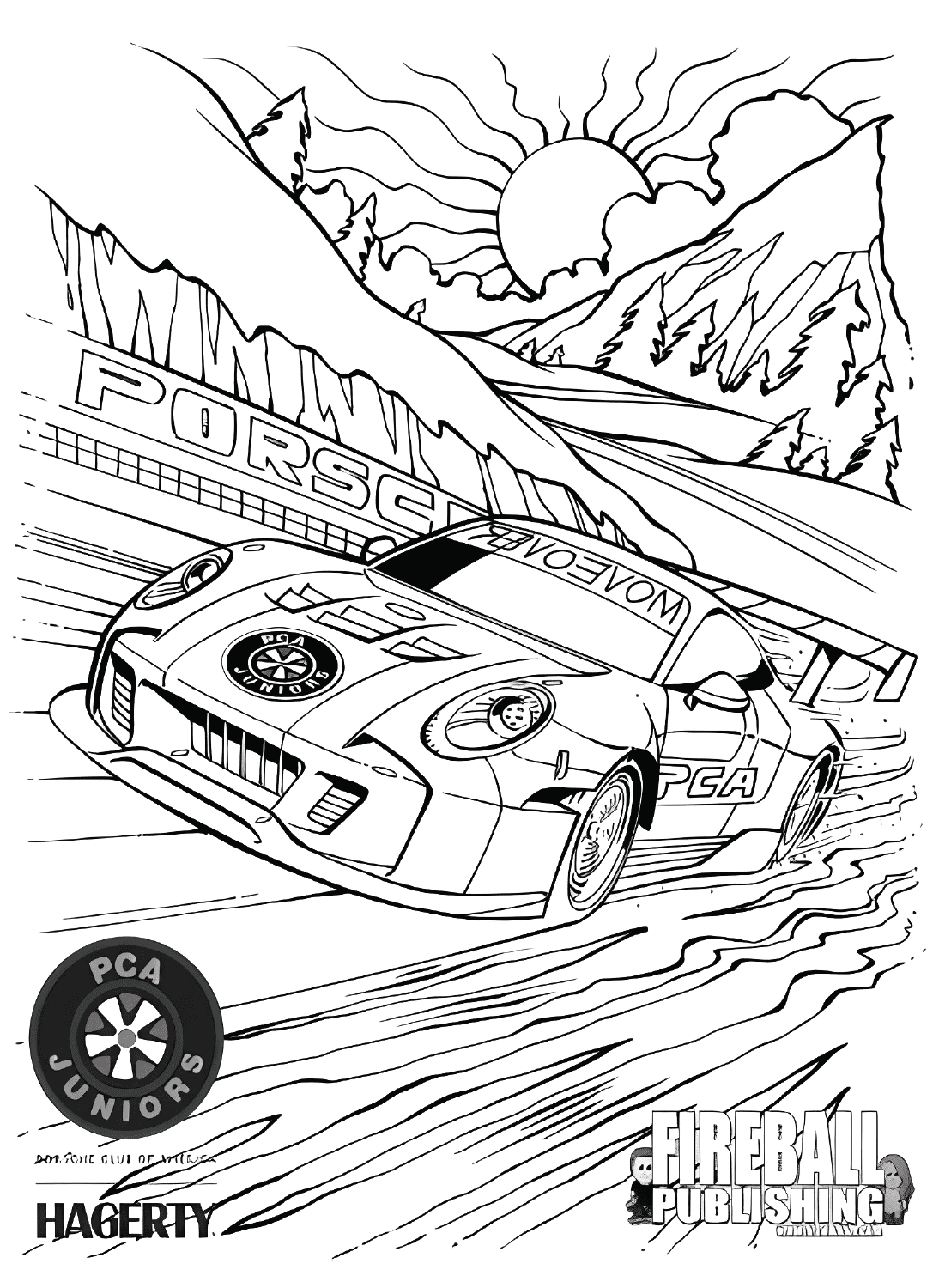 Porsche Coloring Page - Free Printable Coloring Pages