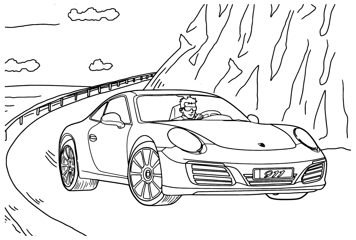 Porsche Coloring Pages to Print - Free Printable Coloring Pages