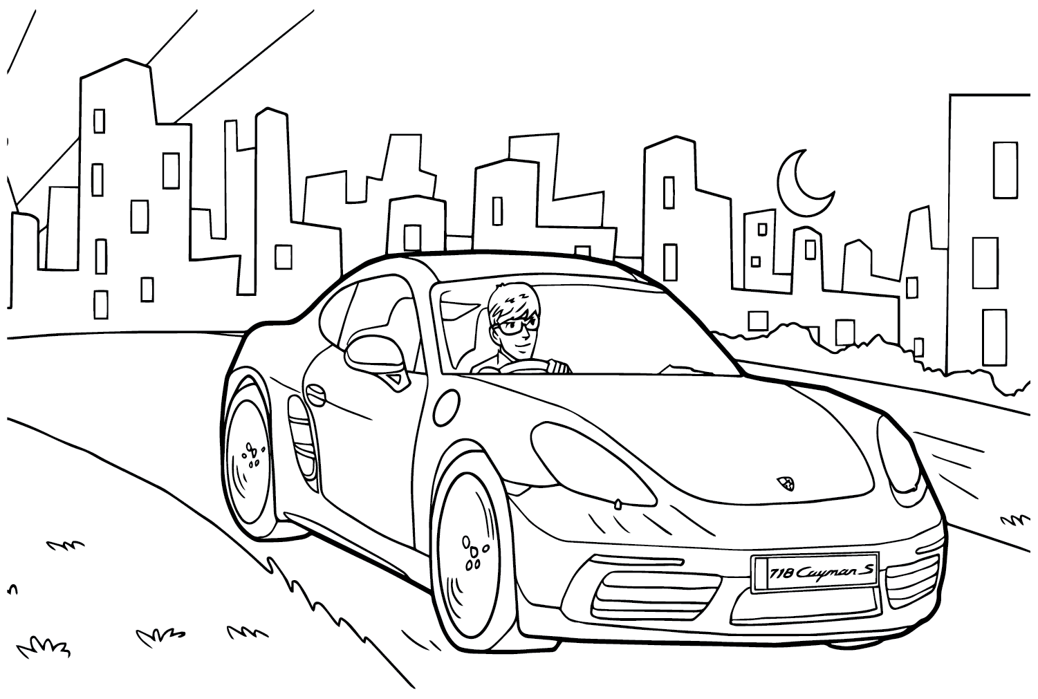 Porsche Coloring Pages to for Kids from Porsche
