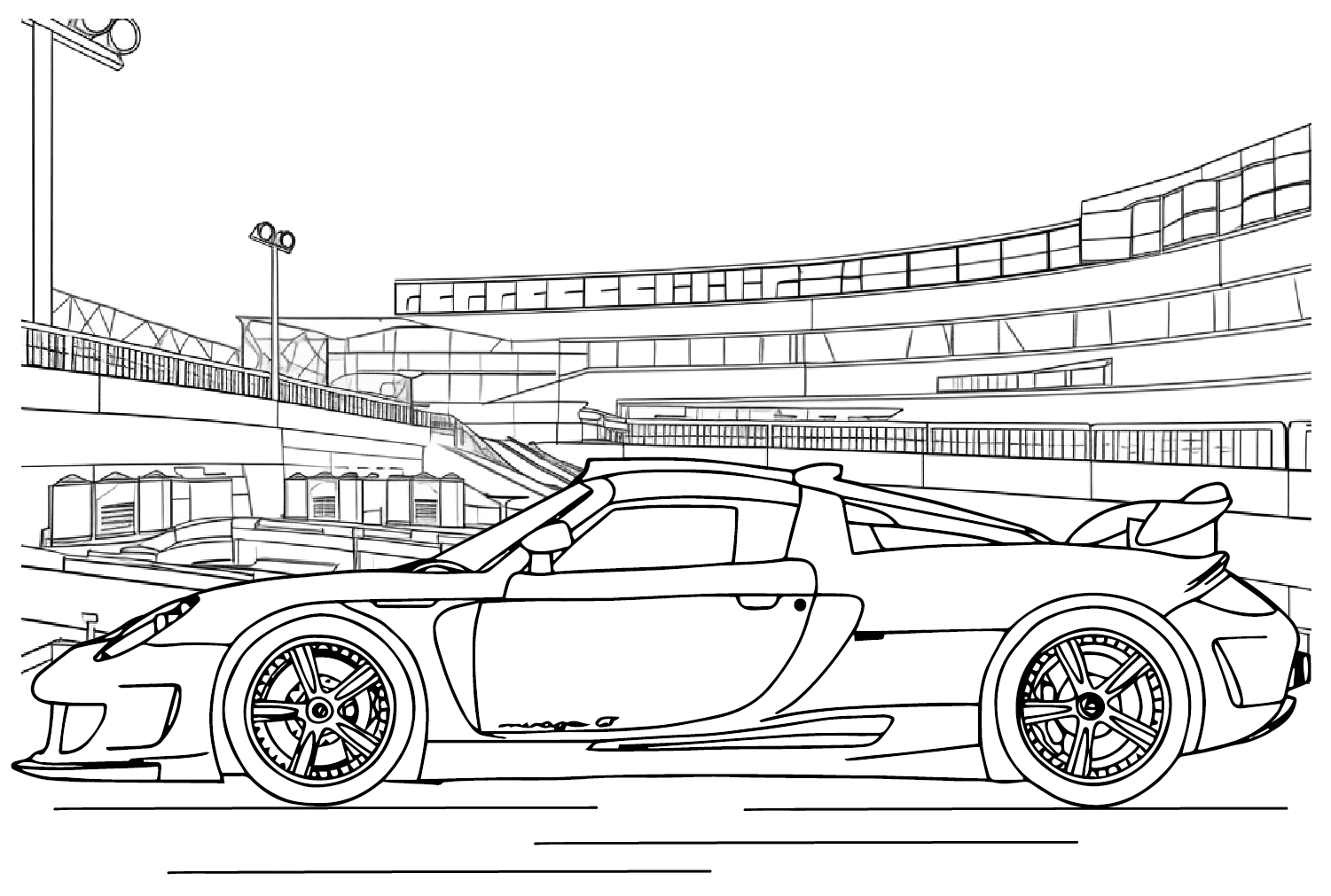 Раскраска Porsche Gemballa Mirage GT от Porsche