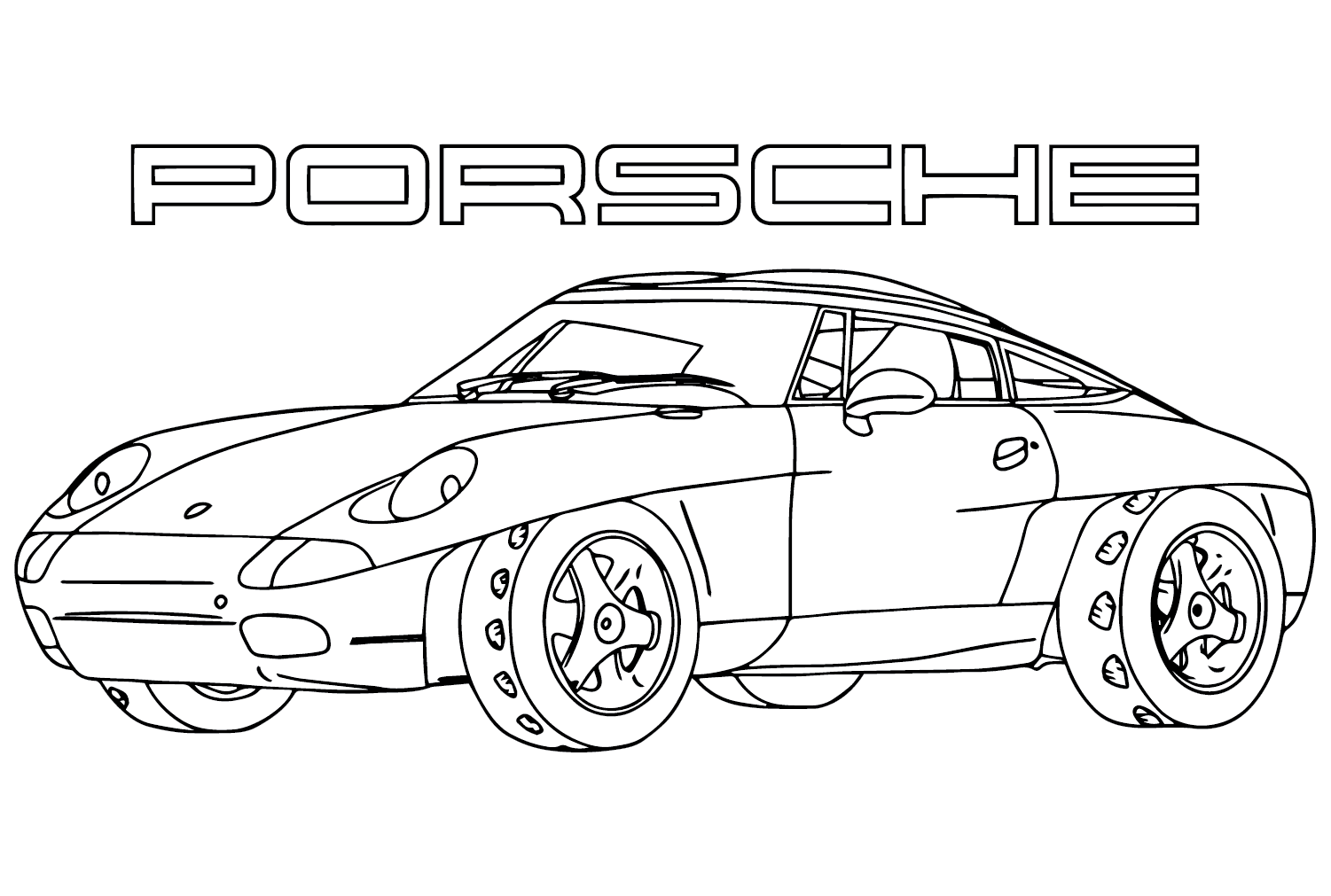 Porsche Panamericana Coloring Page from Porsche