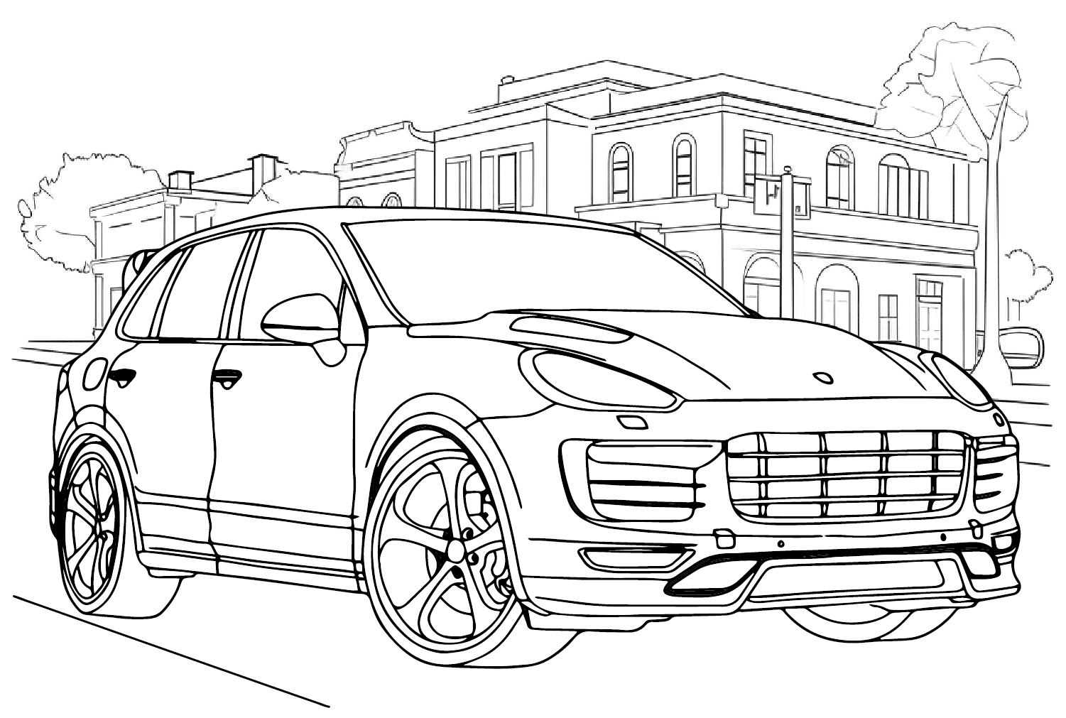 Раскраска Porsche TechArt Cayenne Turbo от Porsche