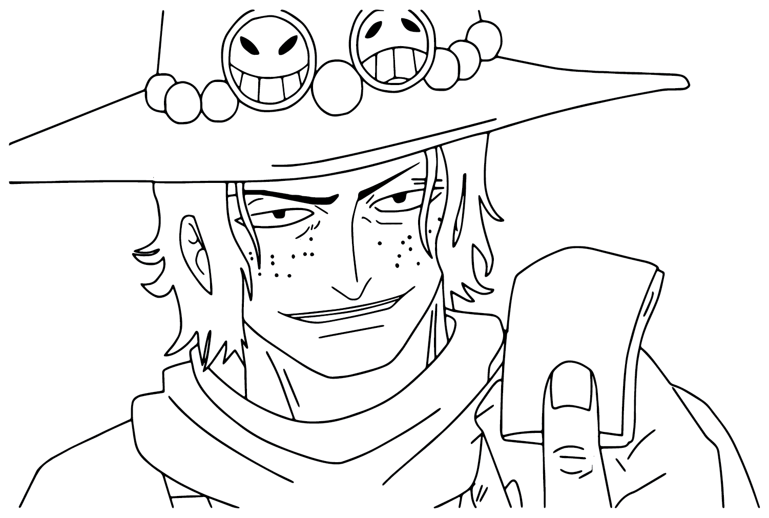 Portgas D. Ace Coloring Pages to Printable from Portgas D. Ace
