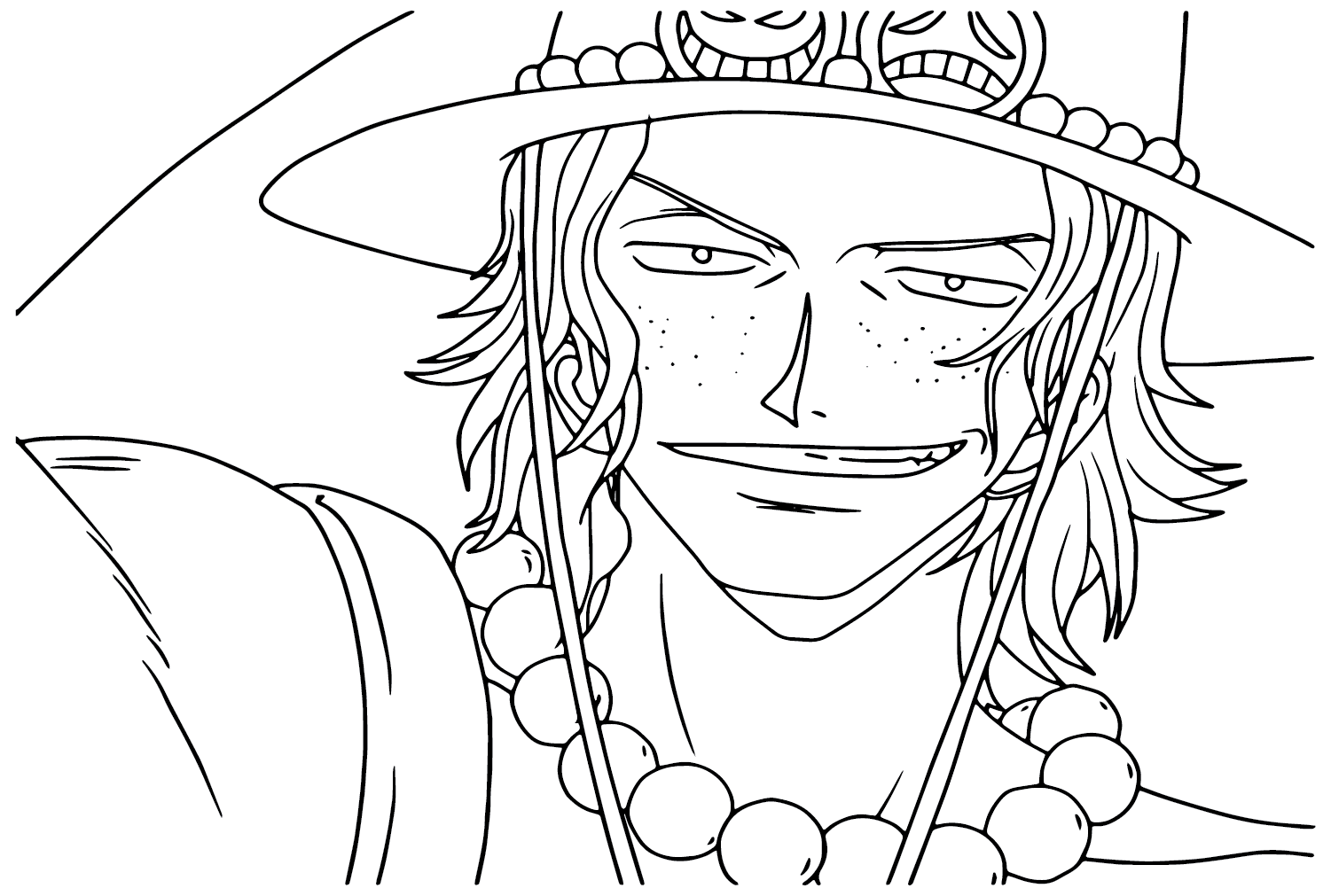 Portgas D. Ace Coloring Sheet for Kids - Free Printable Coloring Pages