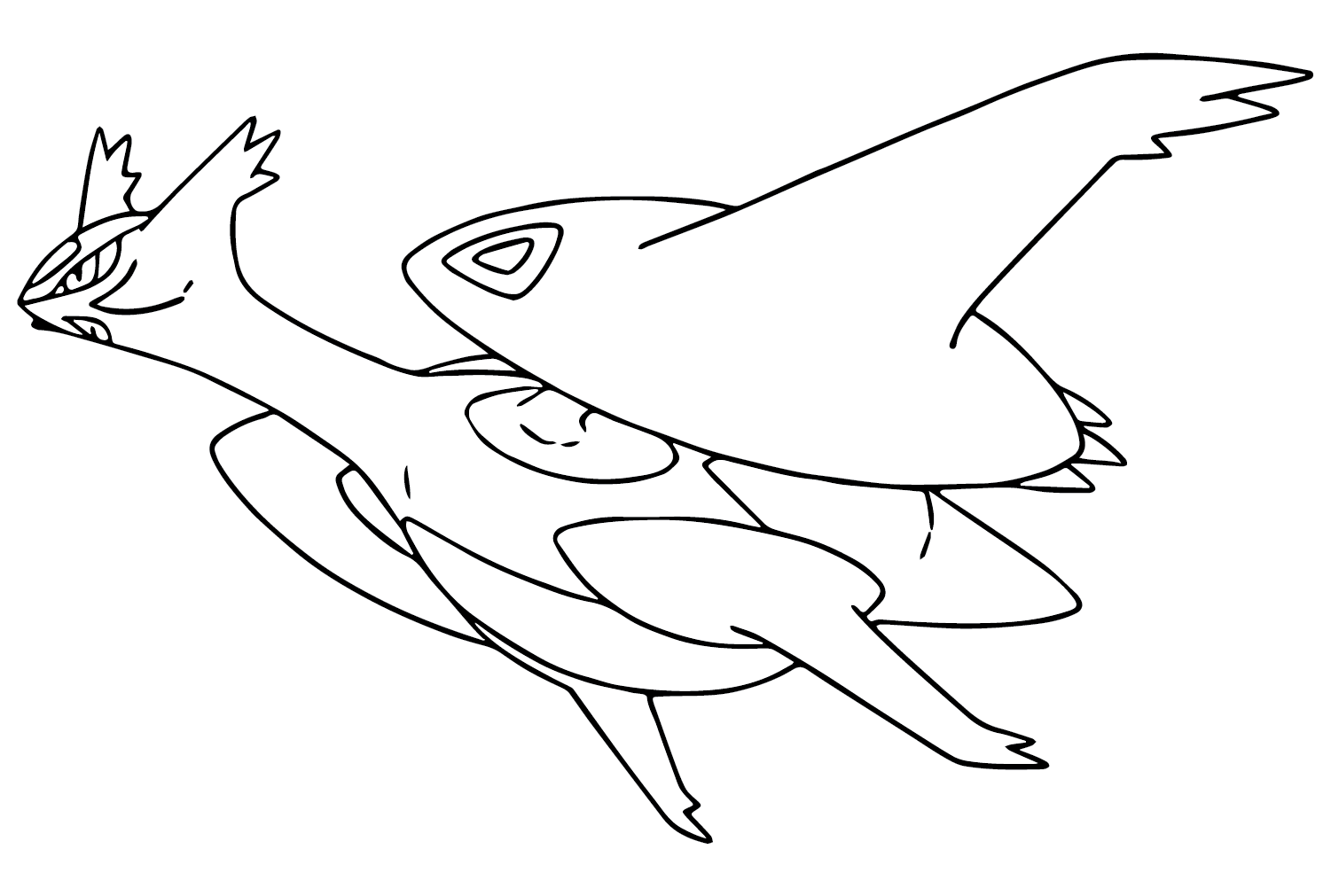 Print Latios Mega Pokemon Coloring Page from Mega Pokemon