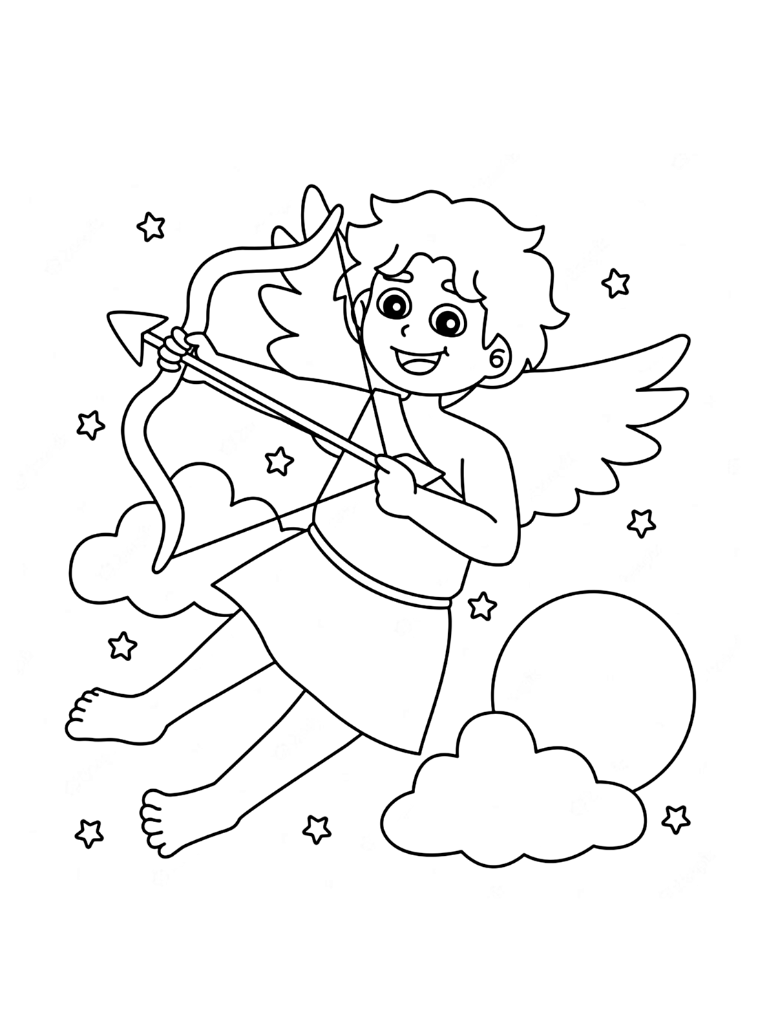 Printable Angel coloring page