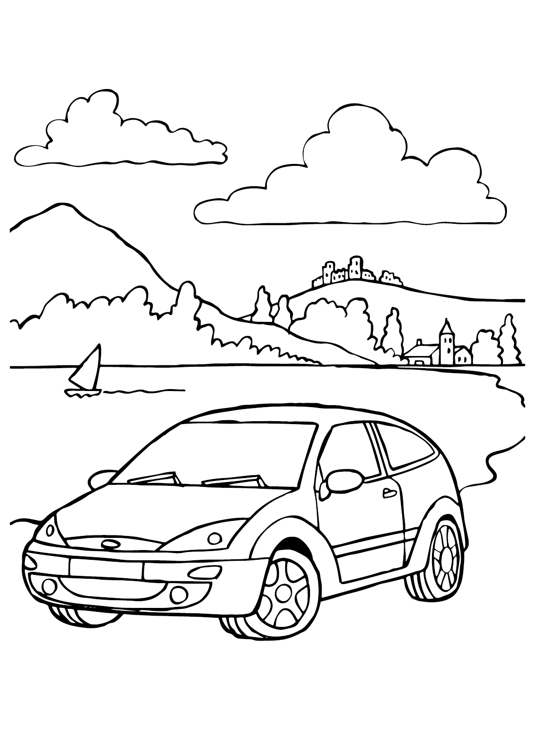 Coloriage Ford imprimable de Ford