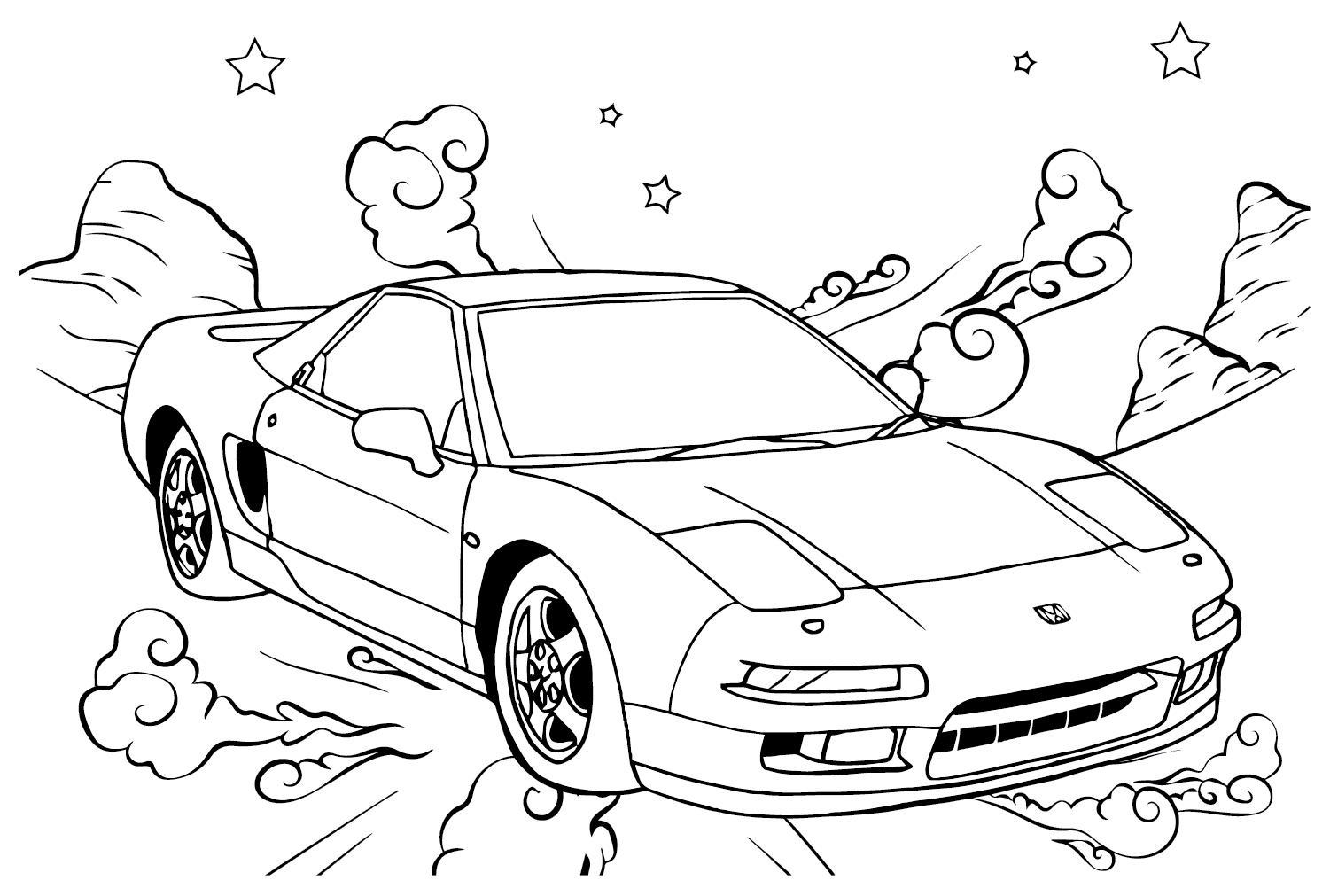 Printable Honda Coloring Page from Honda