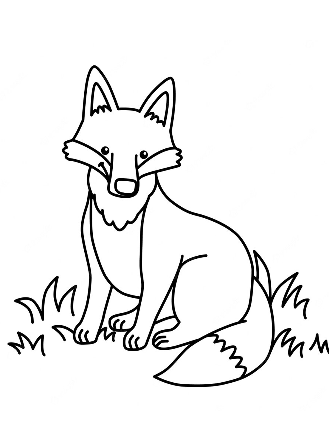 Printable fox color page