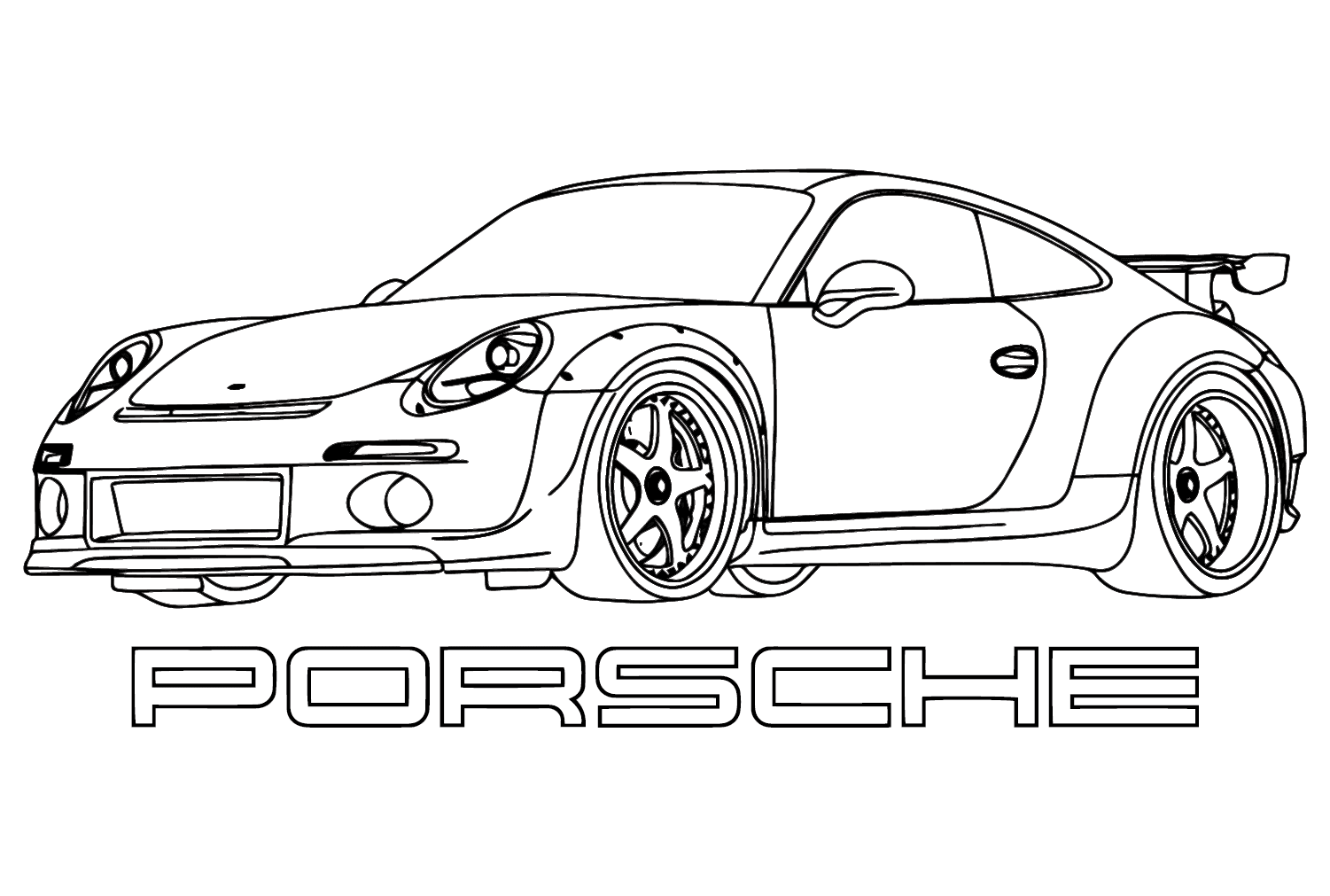 RUF 911 RGT Coloring Page from Porsche