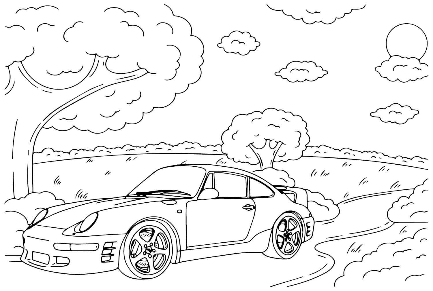 Раскраска RUF GTR2 от Porsche