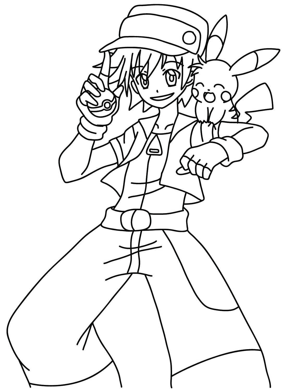 Ritchie Pokemon Coloring Page PNG