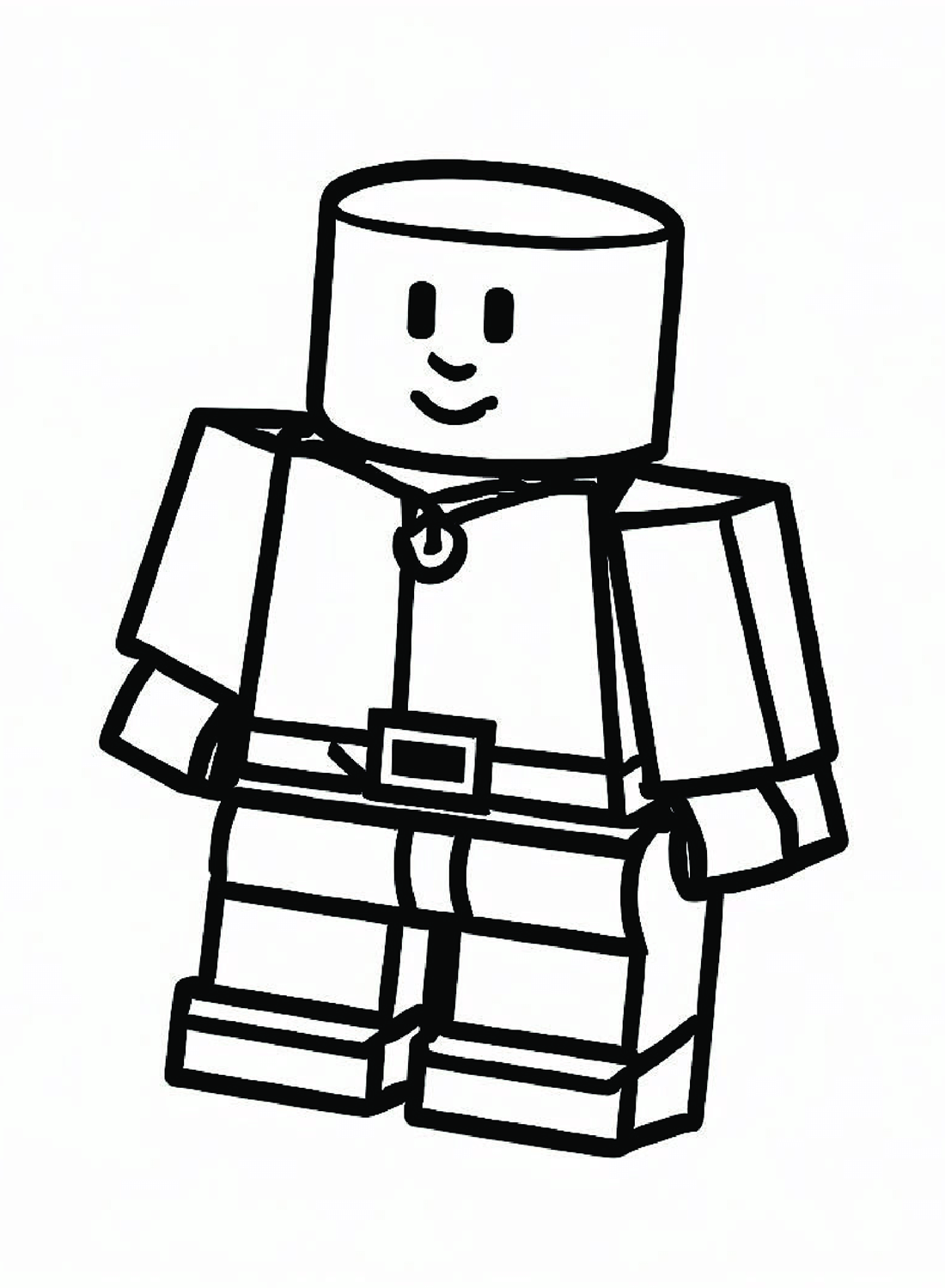 Noob from Roblox Coloring Pages - Get Coloring Pages