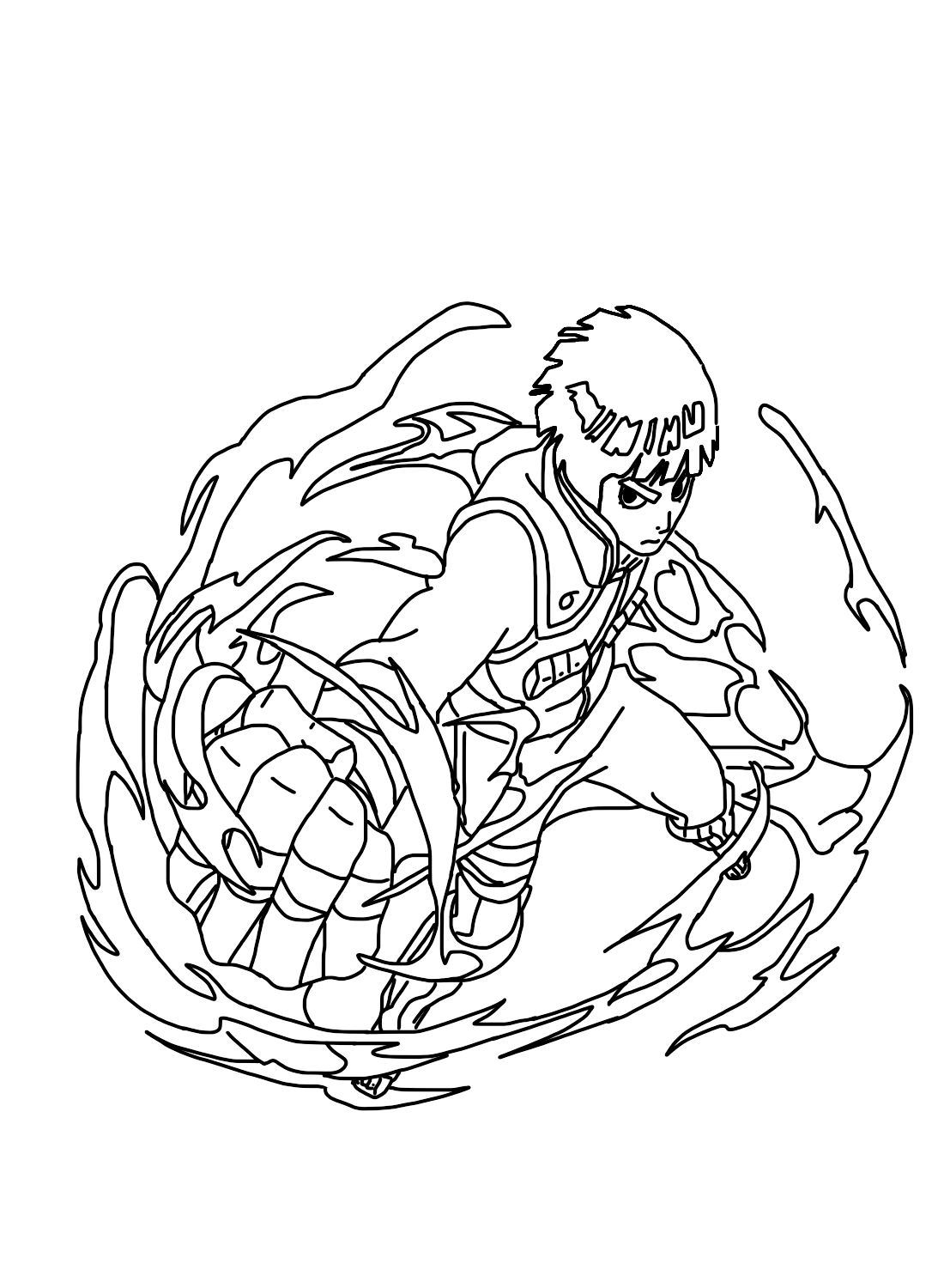 Rock Lee Coloring Page - Free Printable Coloring Pages