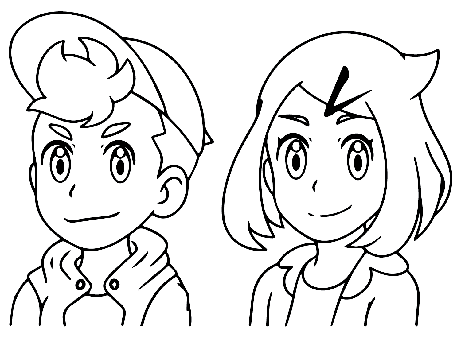 Roy et Liko Pokemon à colorier de Liko Pokemon