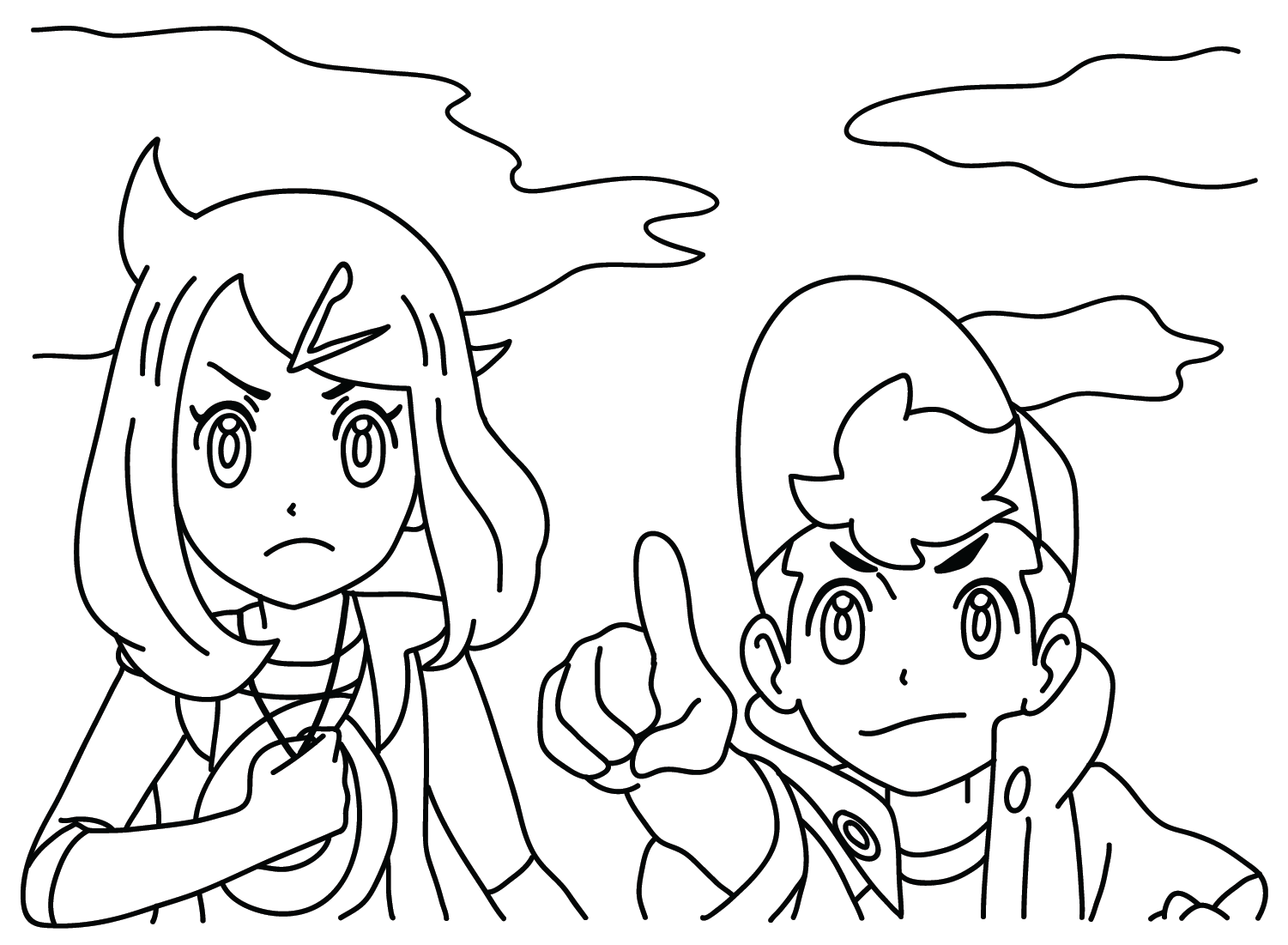 Roy and Liko of Pokemon Images to Color from Liko Pokemon