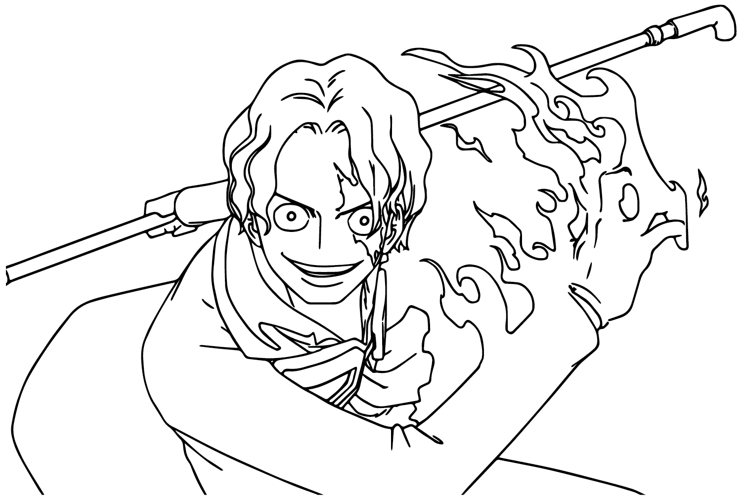 Sabo from One Piece Coloring Page from Sabo