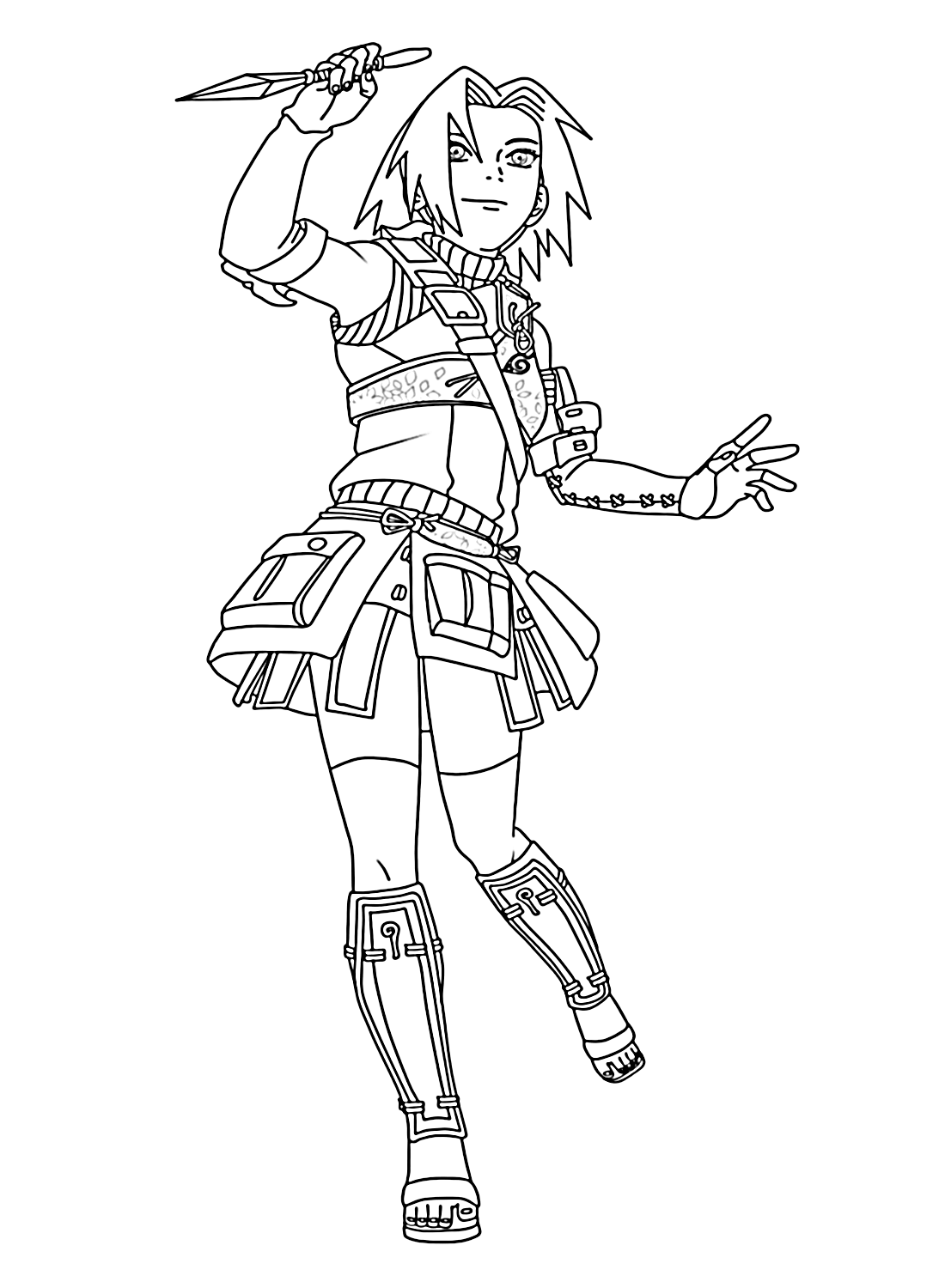 Sakura Haruno Coloring Page Free from Sakura Haruno