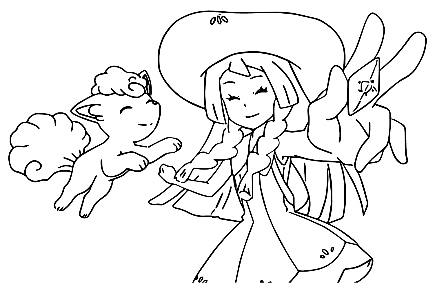 Imagens de Shiron Pokémon e Lillie para colorir de Lillie Pokémon