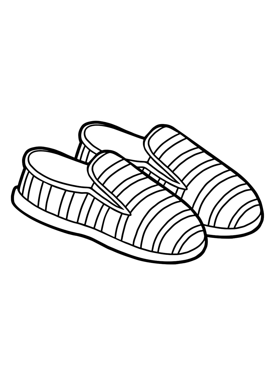 Página para colorir de sapatos slip-on de Shoe