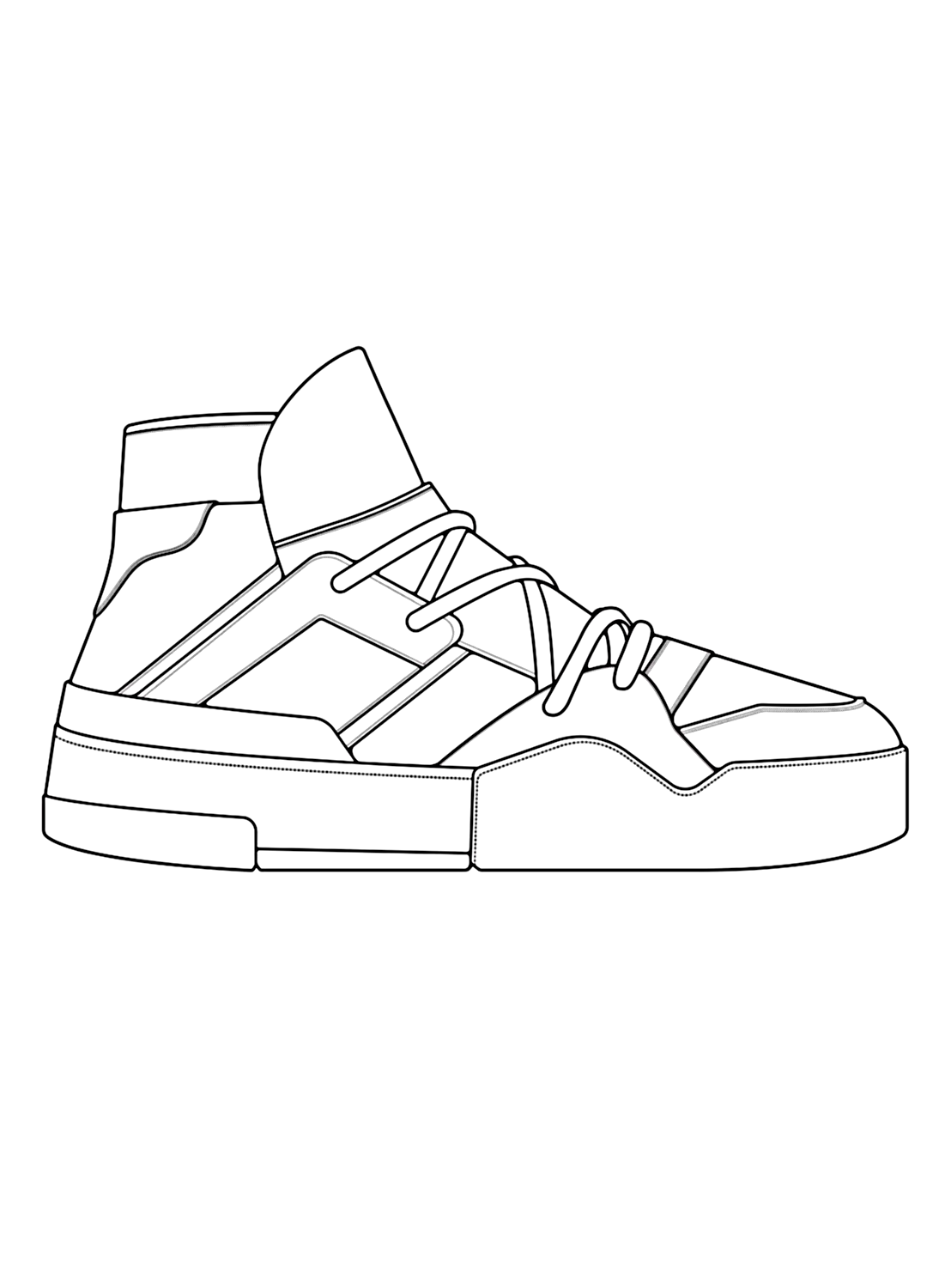 Imagem para colorir de tênis de Shoe