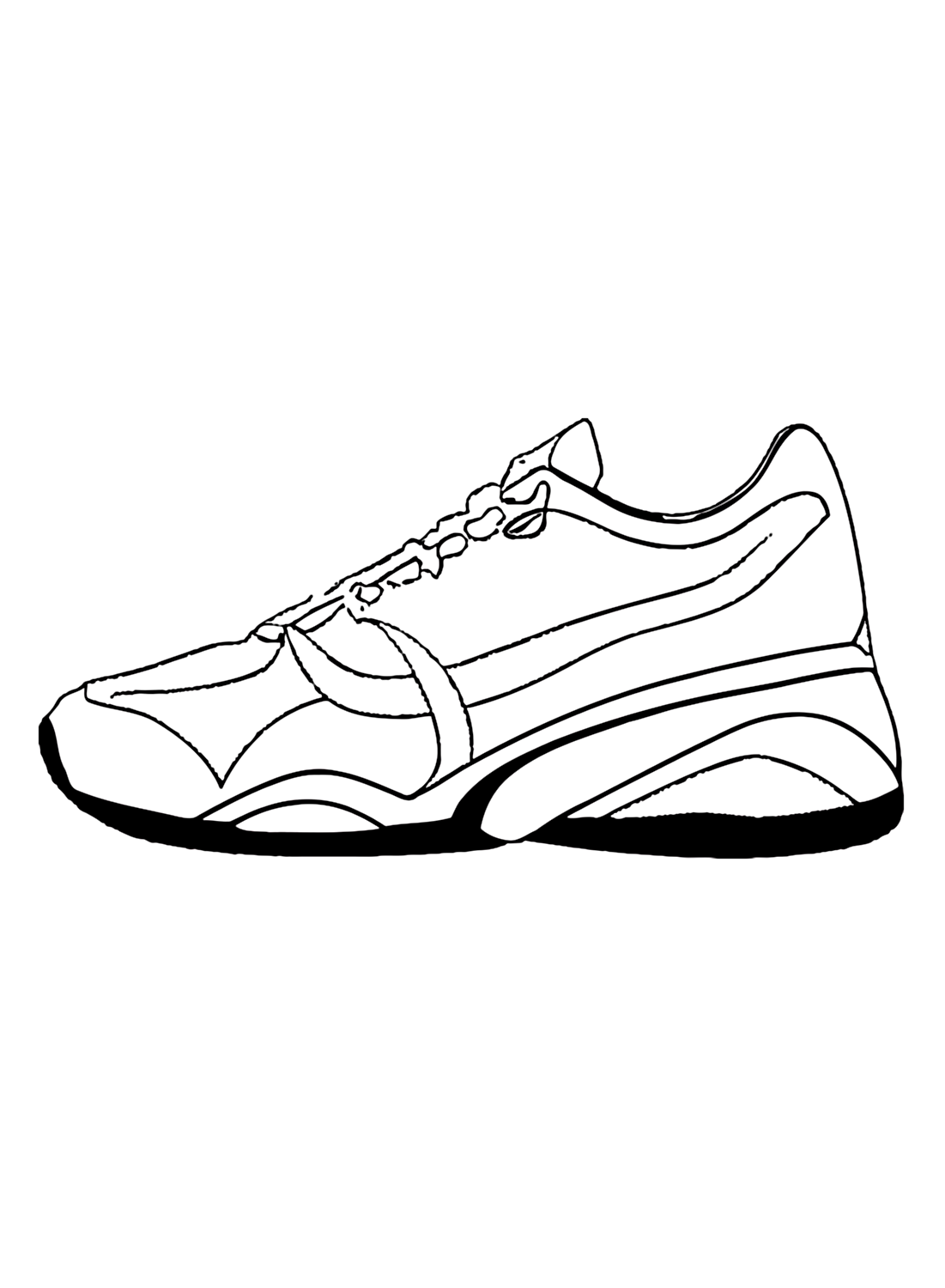 Immagine sportiva da colorare di Shoe