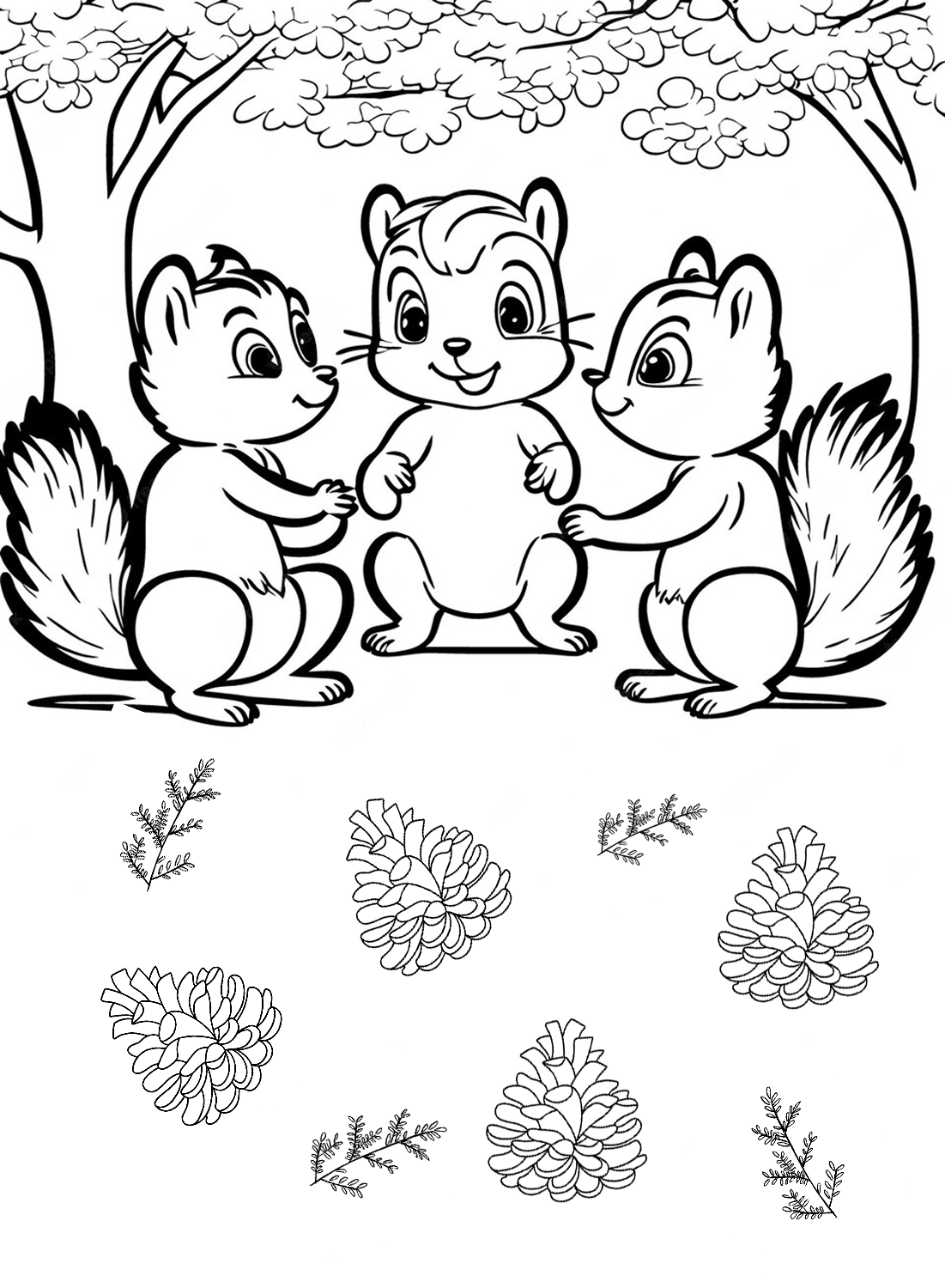 Immagine da colorare di scoiattolo di Scoiattolo