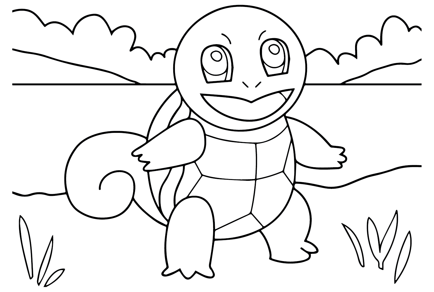 Squirtle Coloring Page PDF from Squirtle