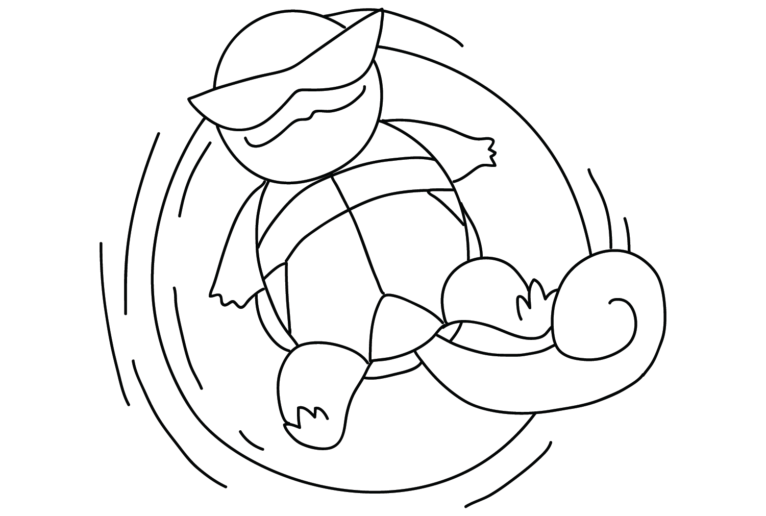 Squirtle Coloring Pages to for Kids from Squirtle
