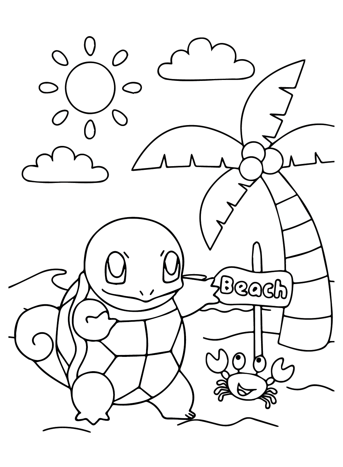 Squirtle Coloring Sheet from Squirtle