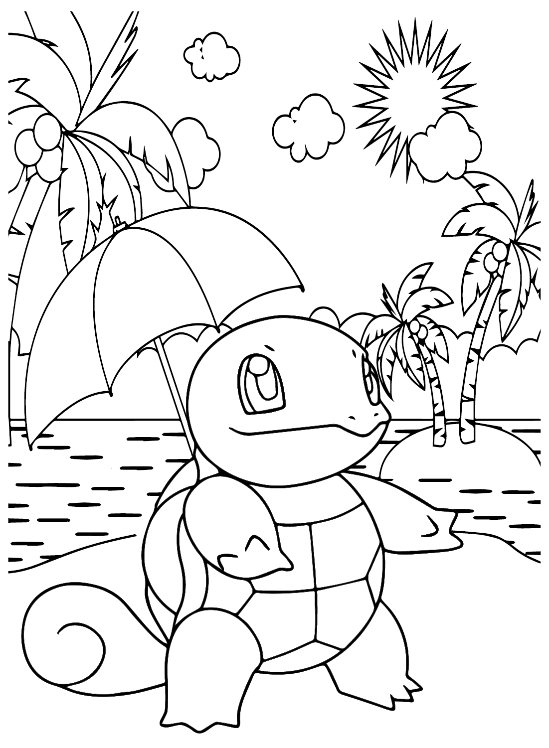 Squirtle Pokemon Coloring Page from Squirtle