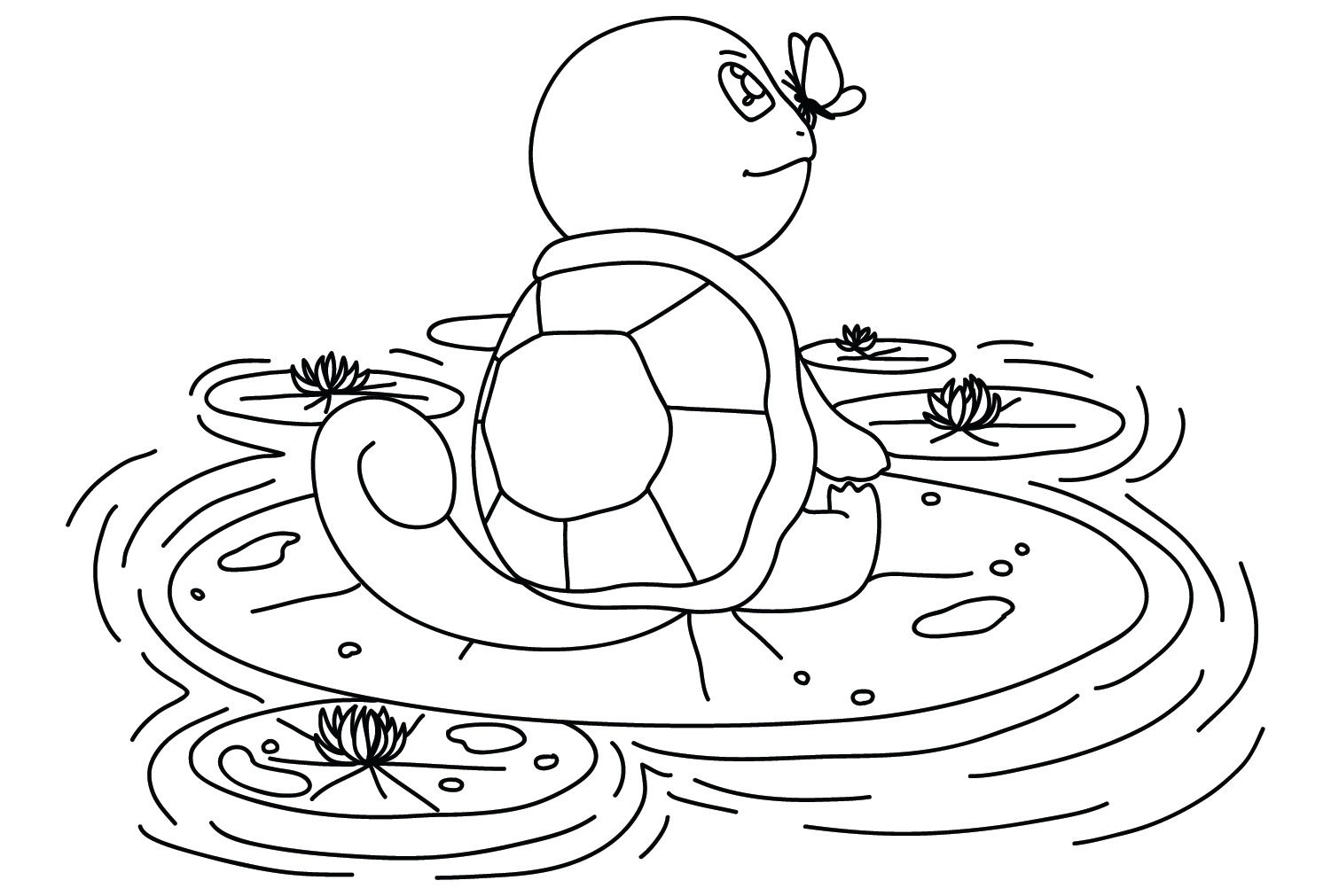 Squirtle Pokemon Free Coloring Page from Squirtle