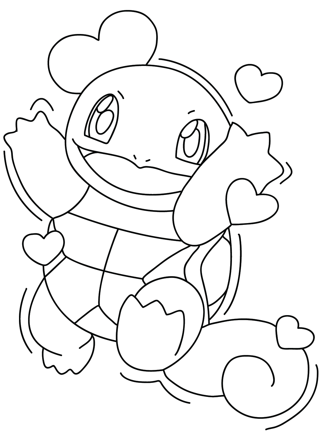 Squirtle Printable Coloring Page from Squirtle